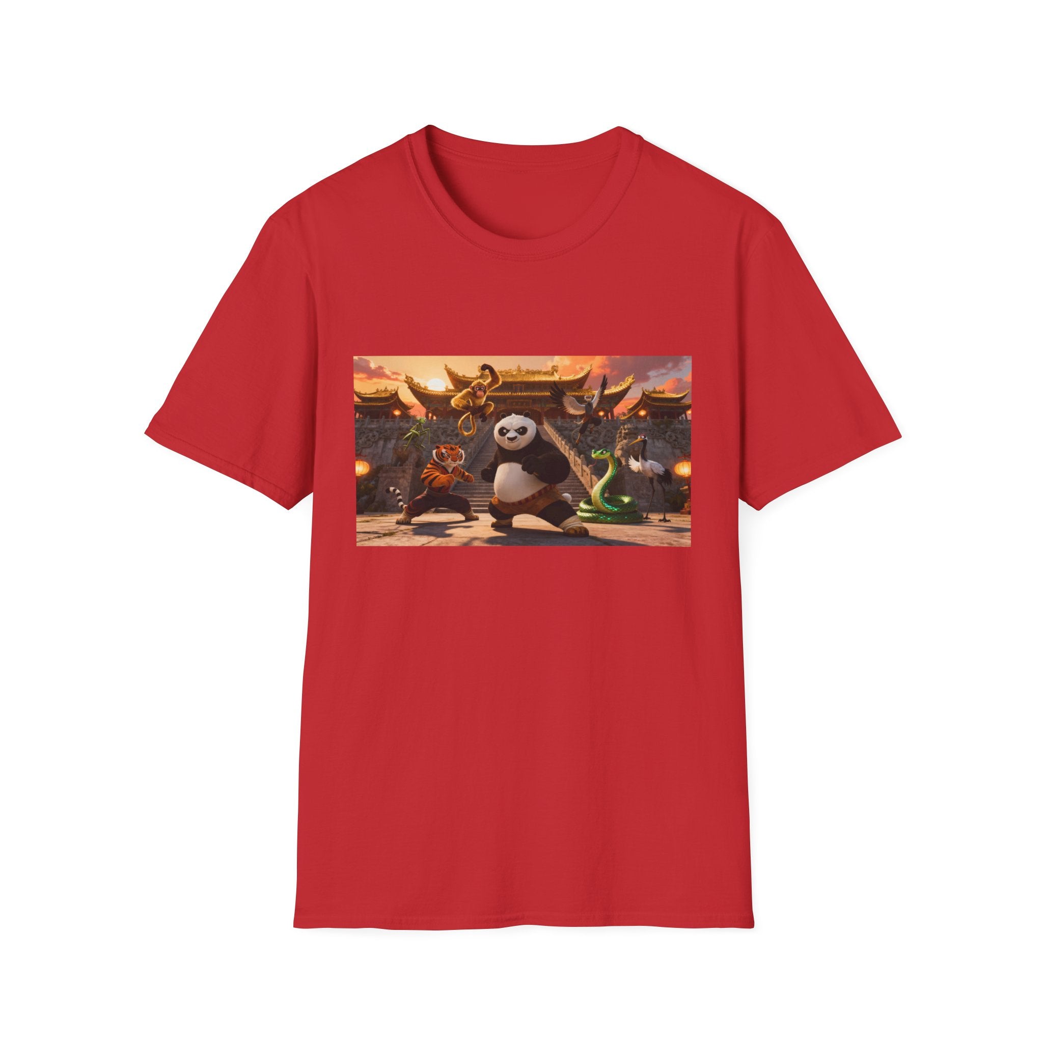 Kung Fu Panda Unisex Softstyle T-Shirt, DreamWorks Animation Youth Competitor Tee, Graphic Tee, Movie Fan Gift, Cult Classic Shirt, Comfy