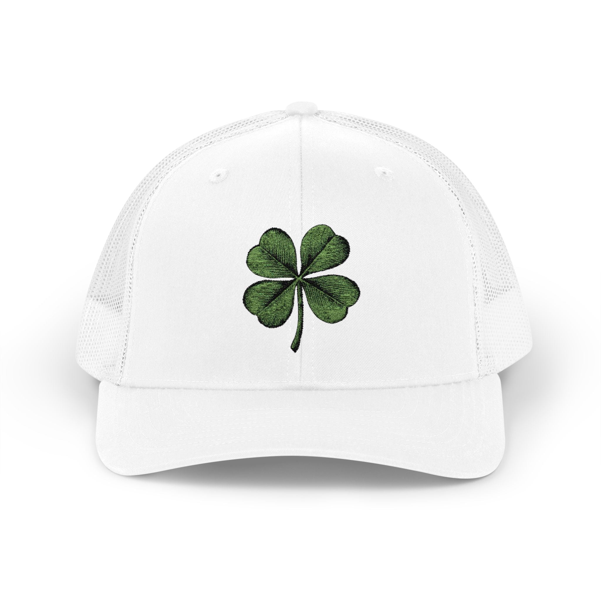 St. Patrick's Day Lucky 4-Leaf Clover Snapback Trucker Cap