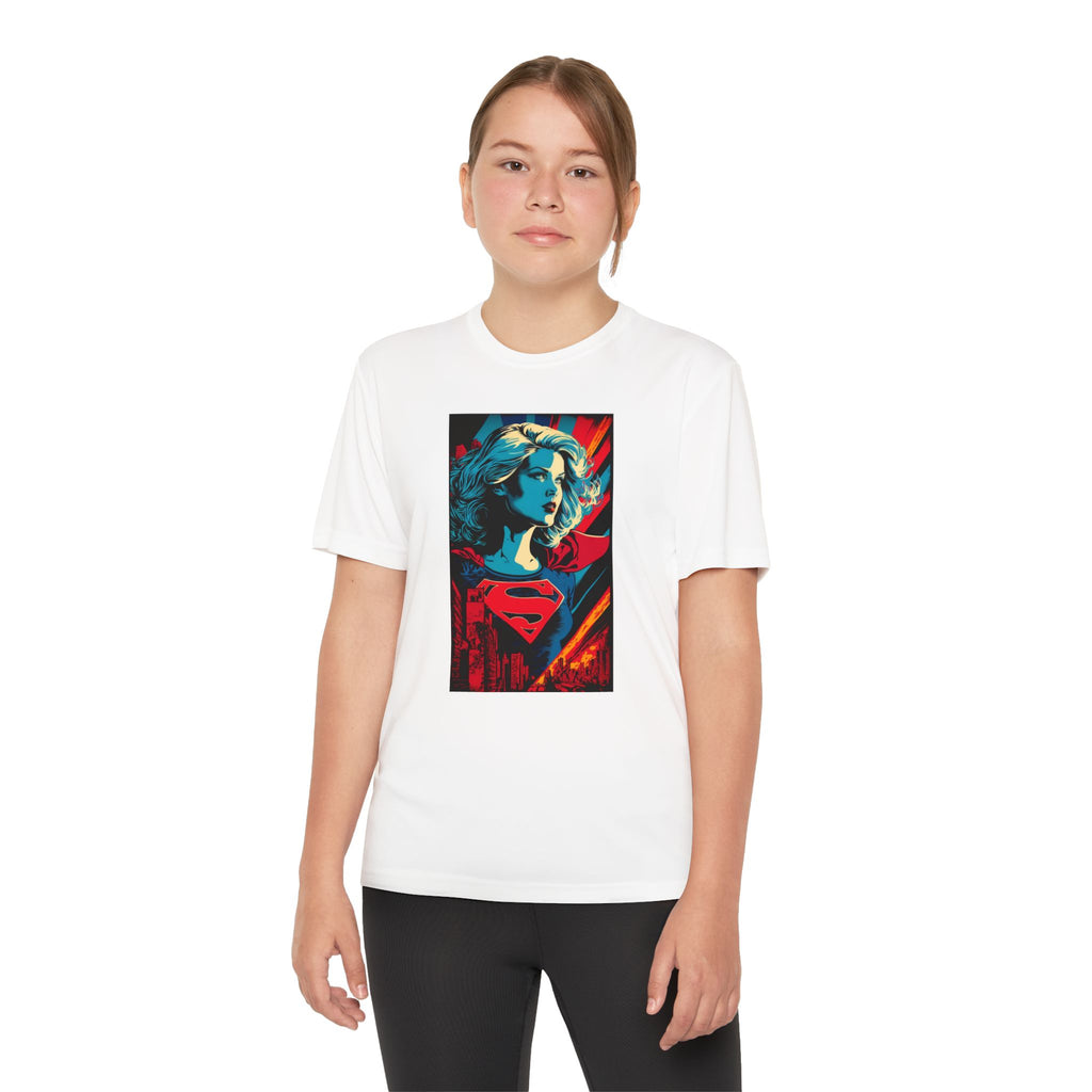 Superhero Youth T-Shirt Sports Graphic Tee, Cool Athletic Shirt for Kids