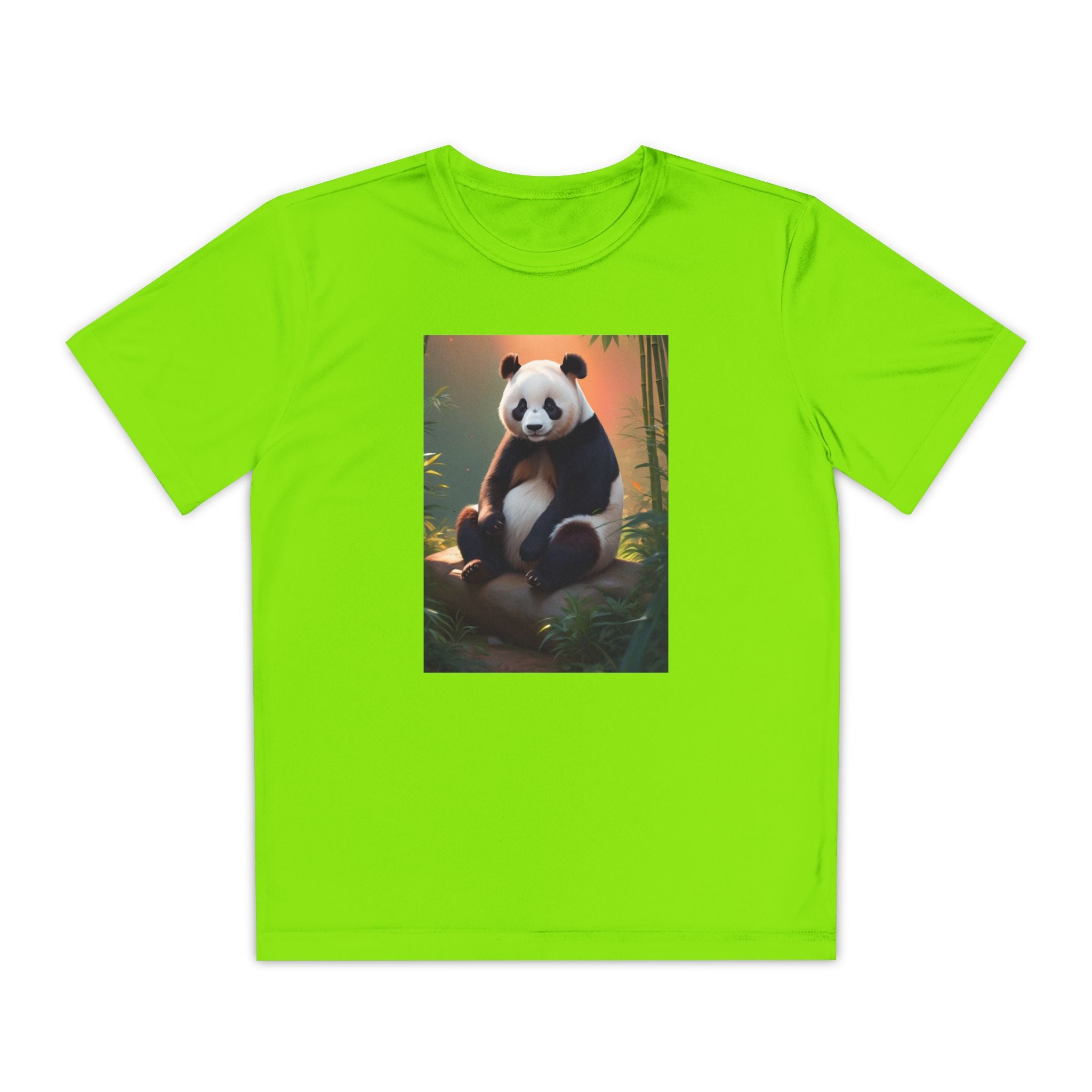 Panda Youth Tee Shirt, Kids Animal Graphic Top, Cute Black and White Tee, Children's Zoo Theme Shirt, Bamboo Bear Shirt, Kid's Nature Gift