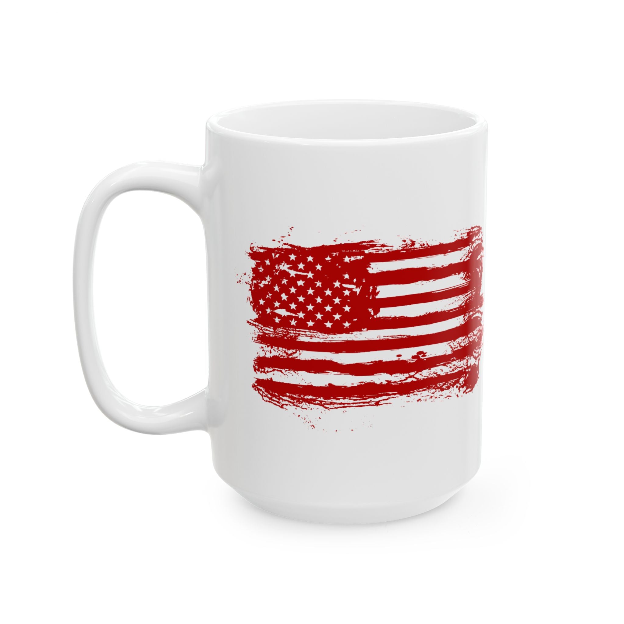 USA Red Flag Patriotic Mug
