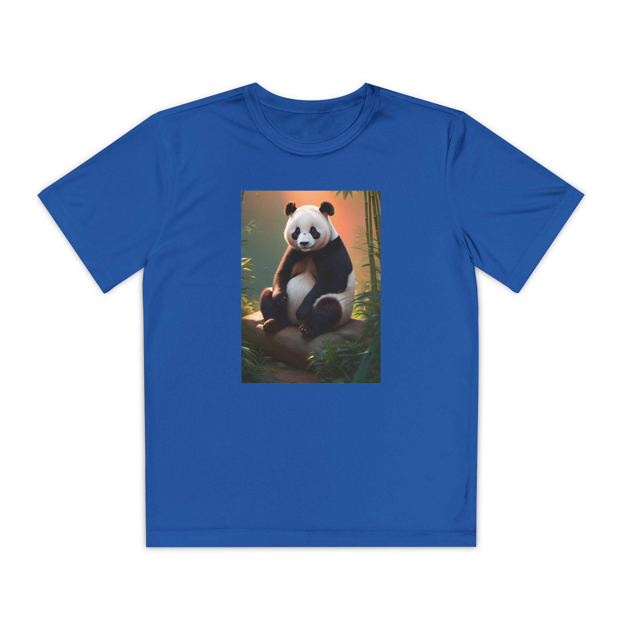 Panda Youth Tee Shirt, Kids Animal Graphic Top, Cute Black and White Tee, Children's Zoo Theme Shirt, Bamboo Bear Shirt, Kid's Nature Gift