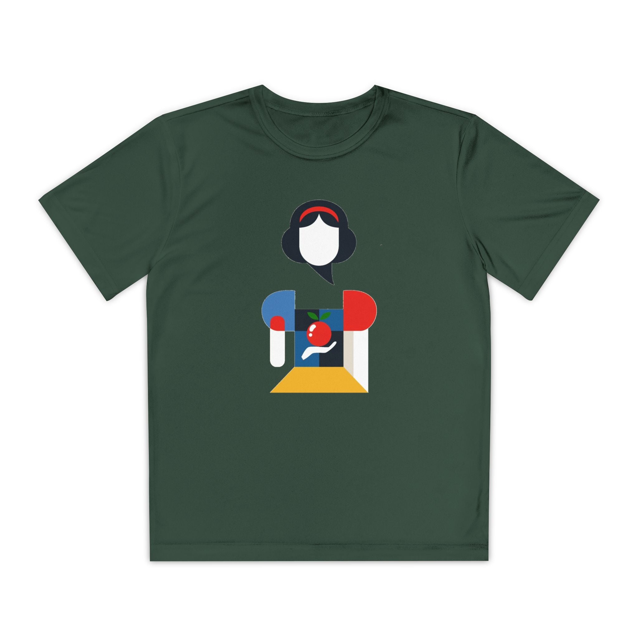 Snow White Youth T-Shirt Sports Graphic Tee, Cool Athletic Shirt for Kids, Perfect for Sports Events, Team Spirit