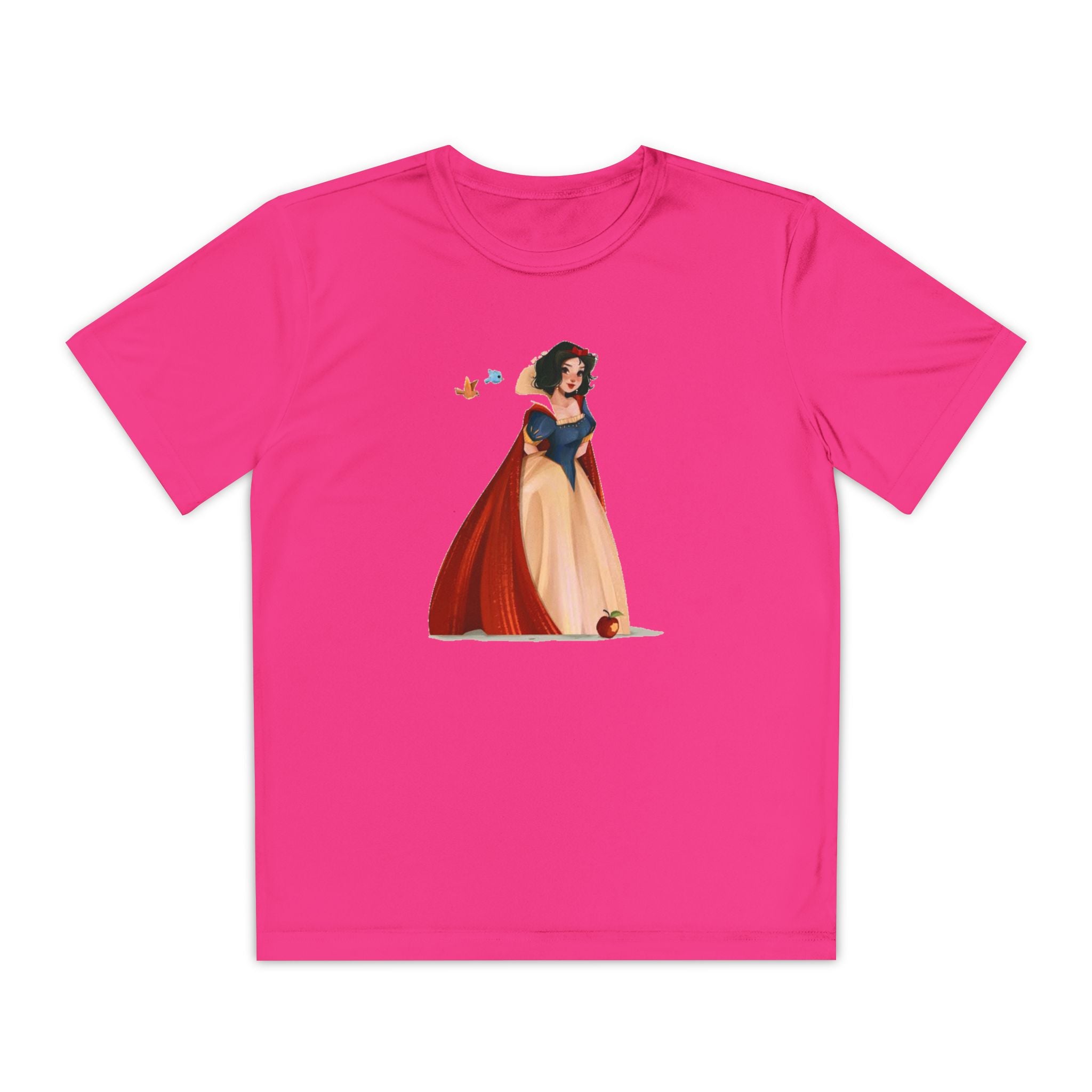 Snow White Youth T-Shirt Sports Graphic Tee, Cool Athletic Shirt for Kids, Perfect for Sports Events, Team Spirit