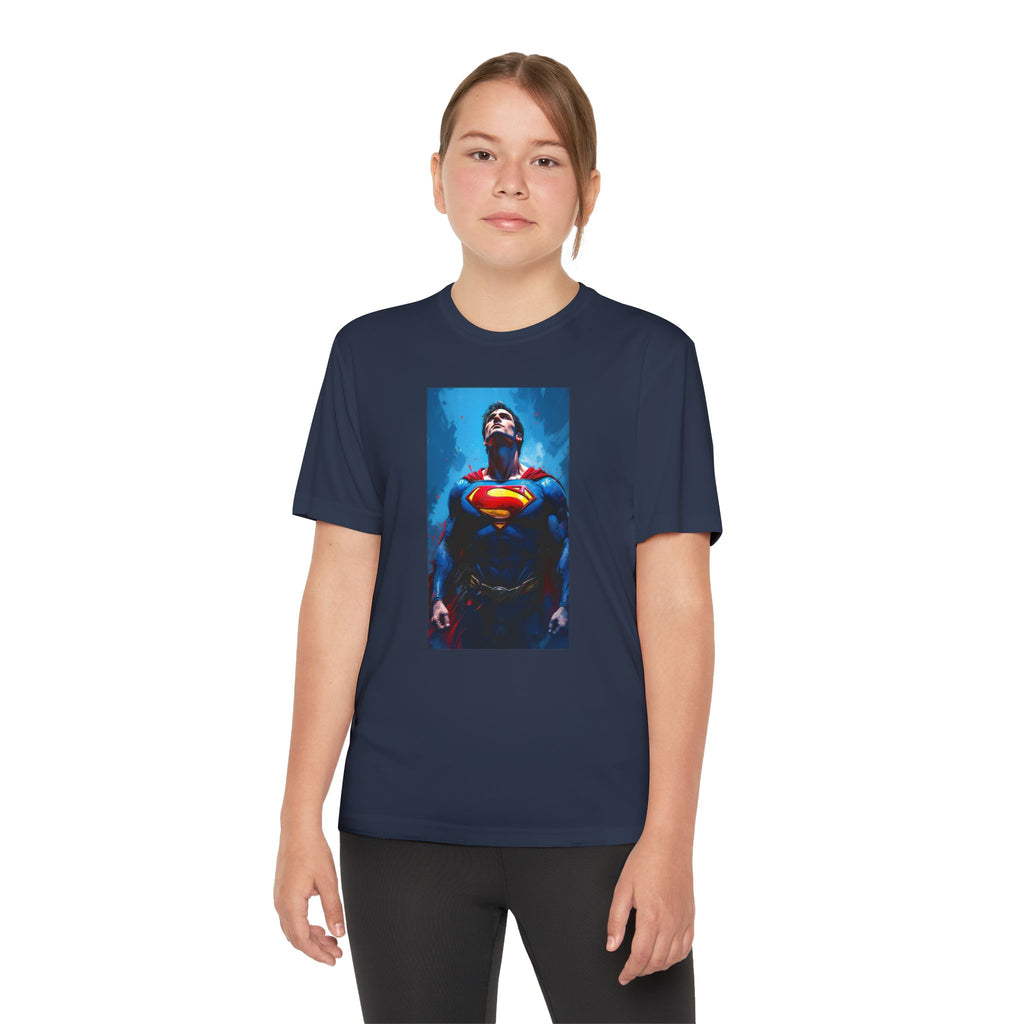 Superman Superhero Marvel T-Shirt, Youth Competitor Tee,  Kids Comic Book Hero Top, Children's Graphic Tee, Youth Super Power T-Shirt