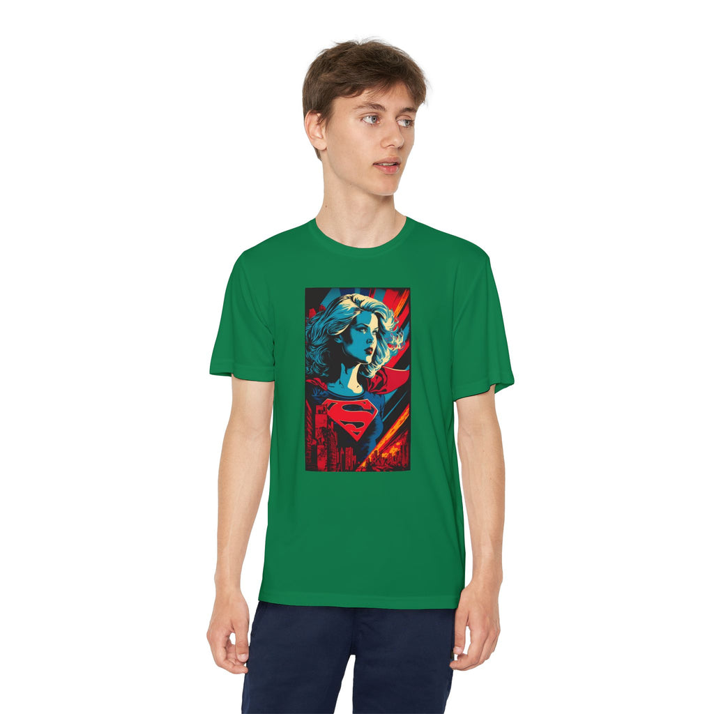 Superhero Youth T-Shirt Sports Graphic Tee, Cool Athletic Shirt for Kids