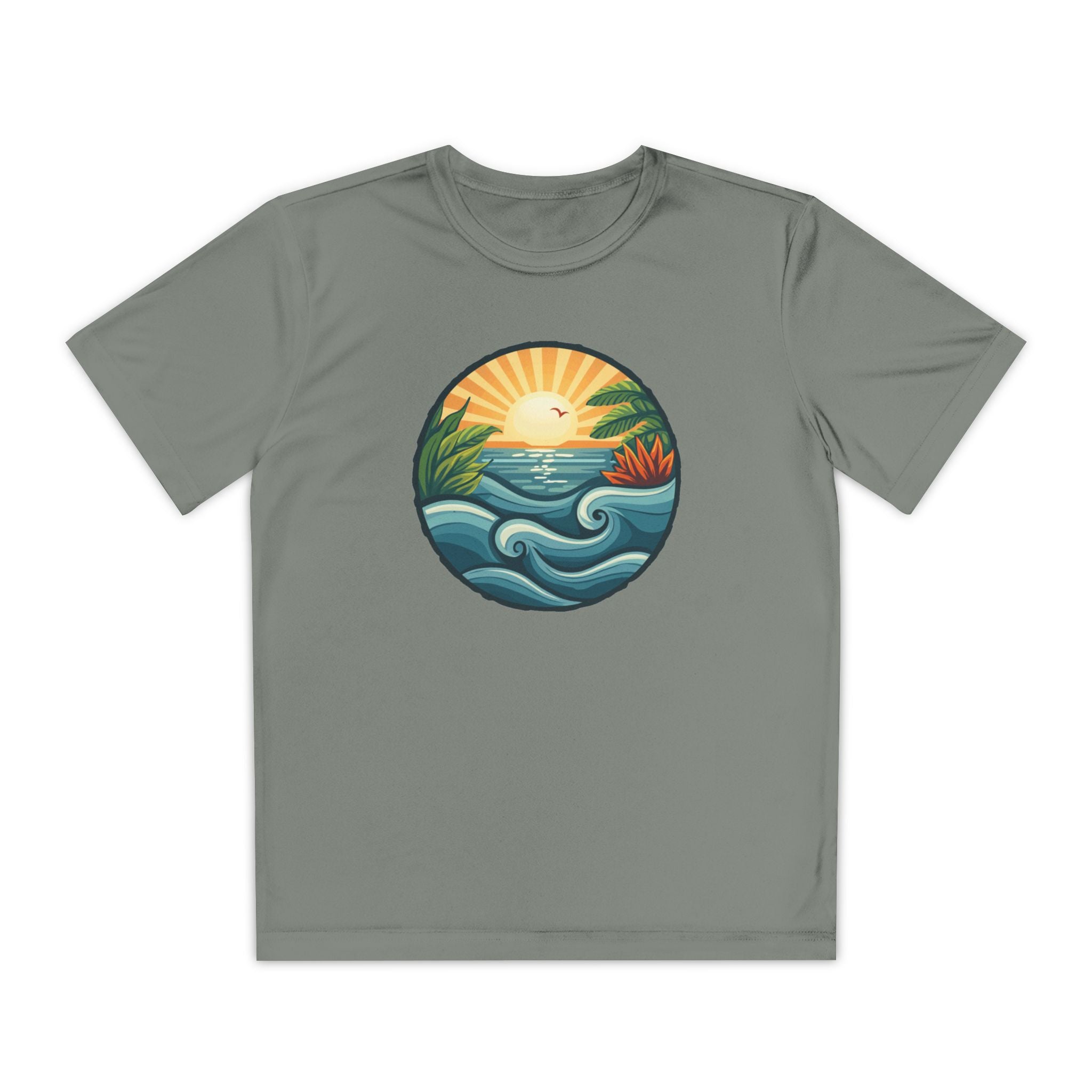 Beach Shirt Youth Competitor Tee, Kids Surf Tee, Summer Vacation Top, Ocean Lover T-Shirt, Coastal Clothing