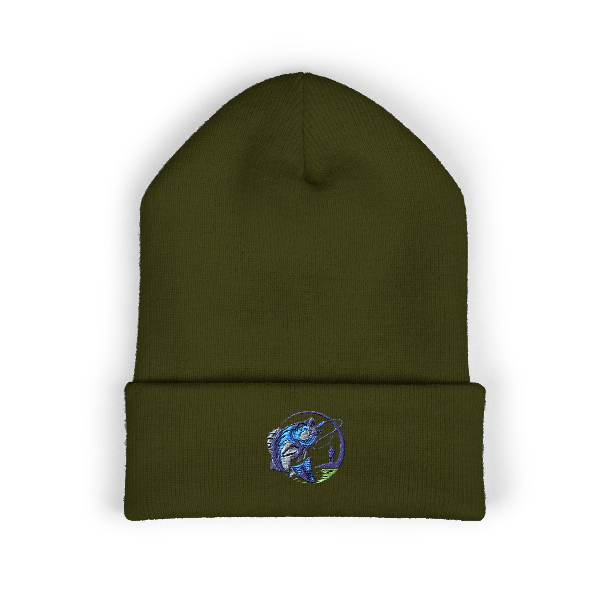 Embroidered Fishing Beanie, Fisherman Gift, Outdoor Apparel, Fishing Gear, Angler Hat, Fishing Lure Beanie