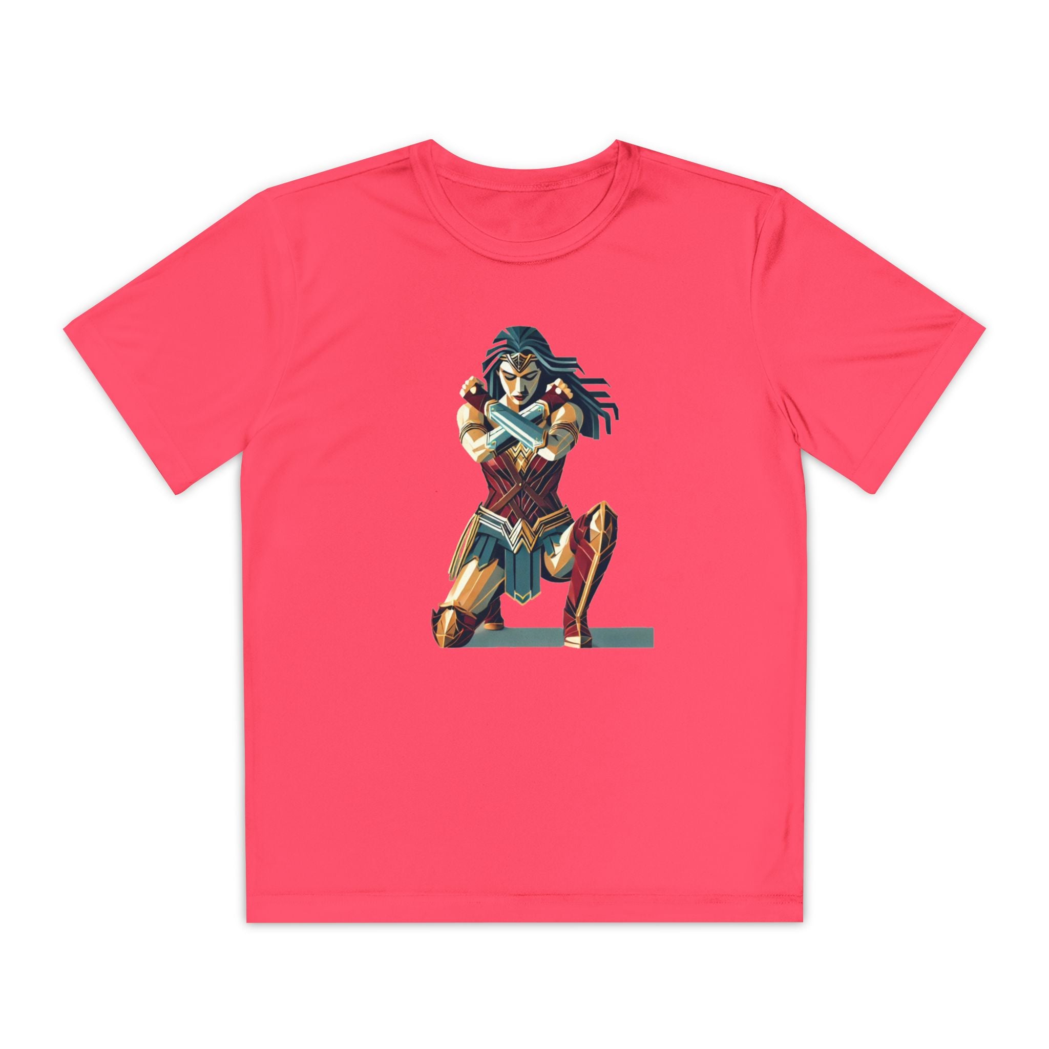 Wonder Woman Youth T-Shirt Sports Graphic Tee, Cool Athletic Shirt for Kids, Perfect for Sports Events, Team Spirit