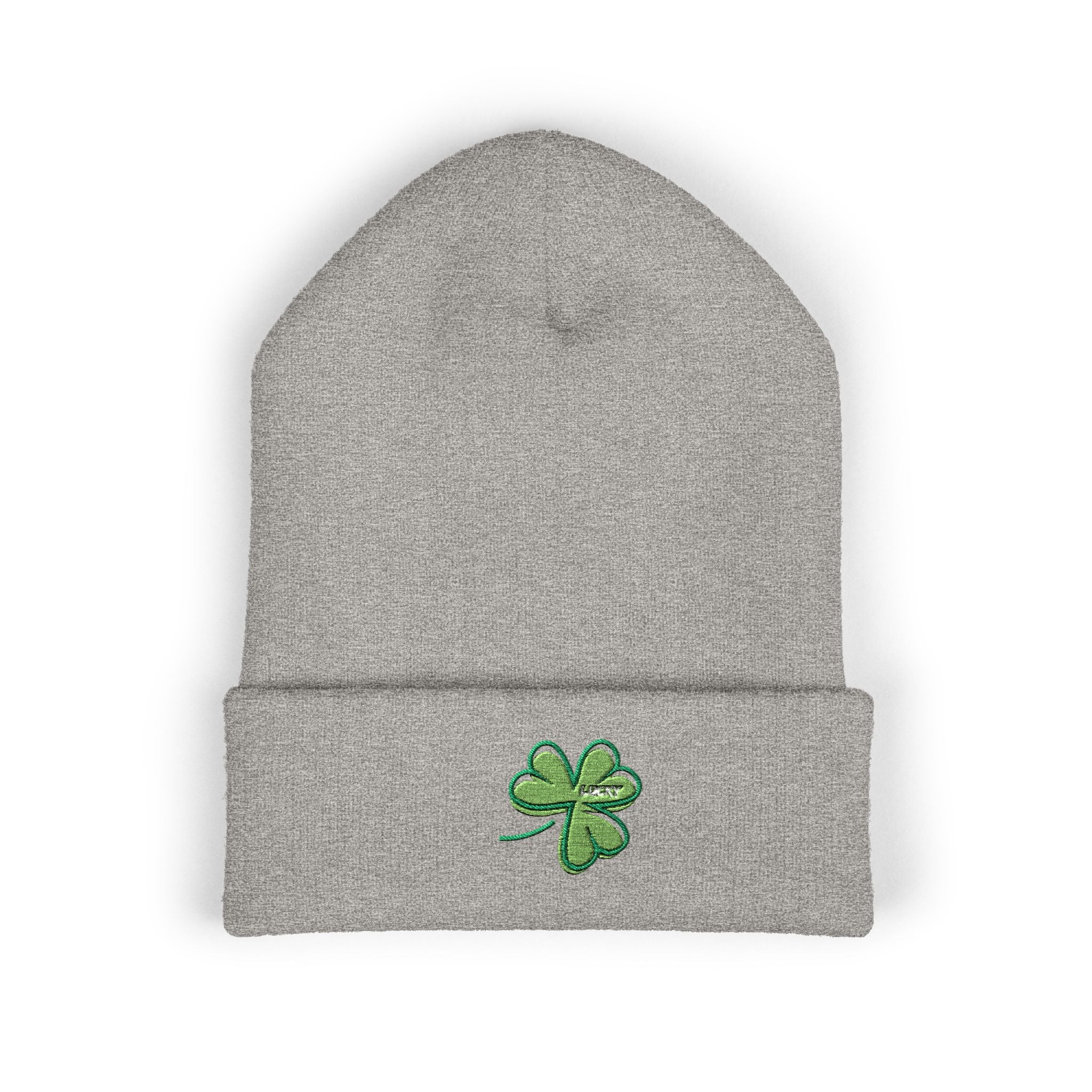 St. Patrick's Day 4-Leaf Clover Embroidered Beanie