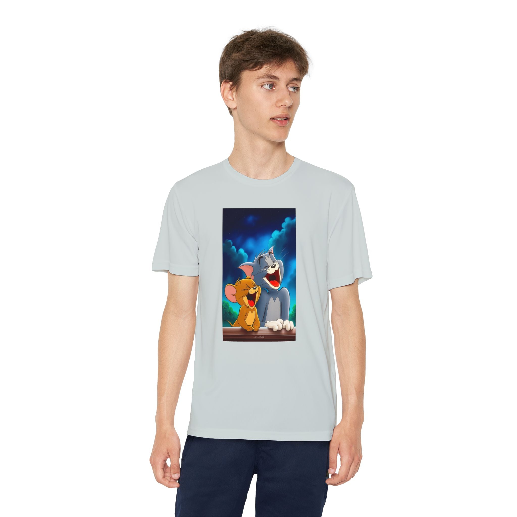 Youth Competitor Tee with Tom And Jerry design, Cartoon Graphic Kid's T-Shirt, Kids Tee, Children's Clothing, Funny Tee for Boys and Girls