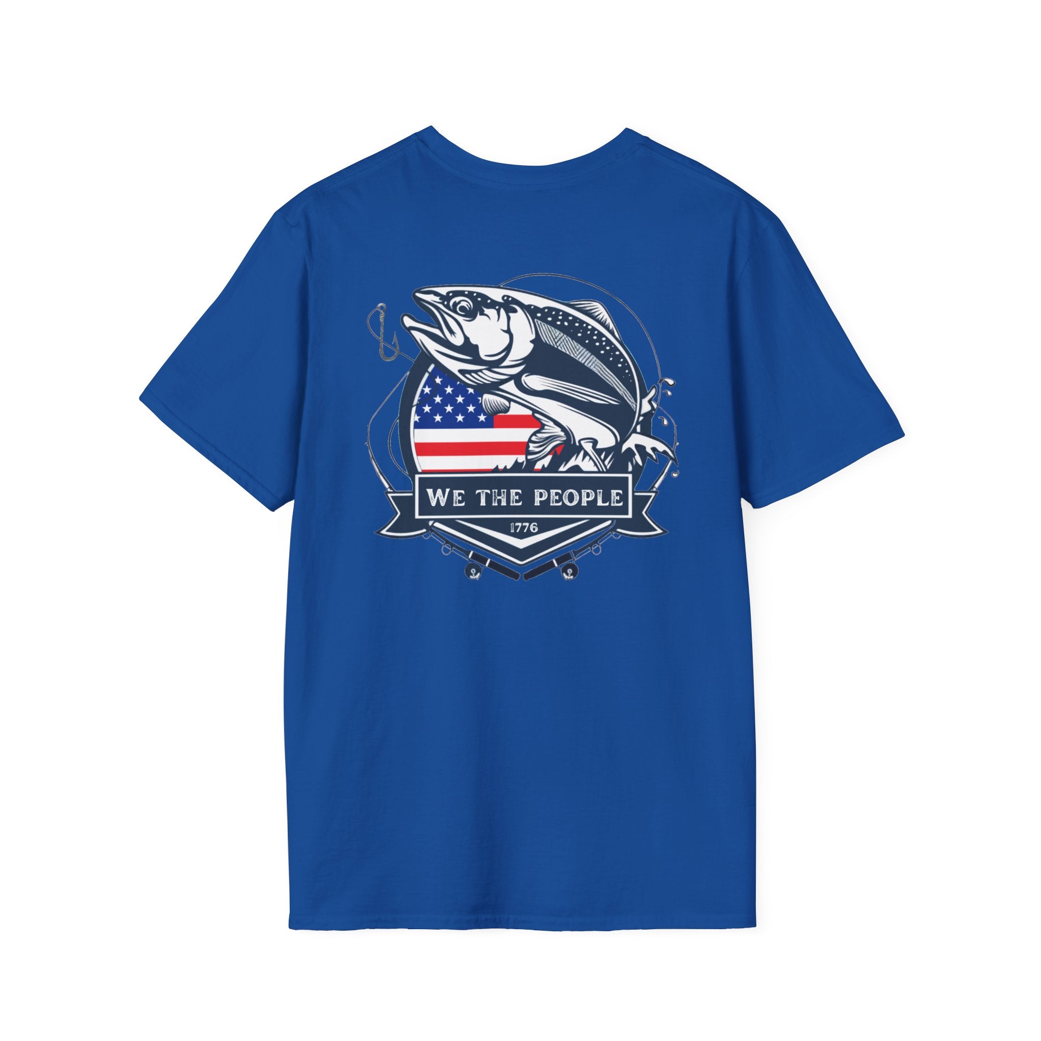 We The People Fishing Patriotic Tshirt, American Flag Tee, USA Independence Day Top, Patriotic Graphic Tee, Unisex Patriotic