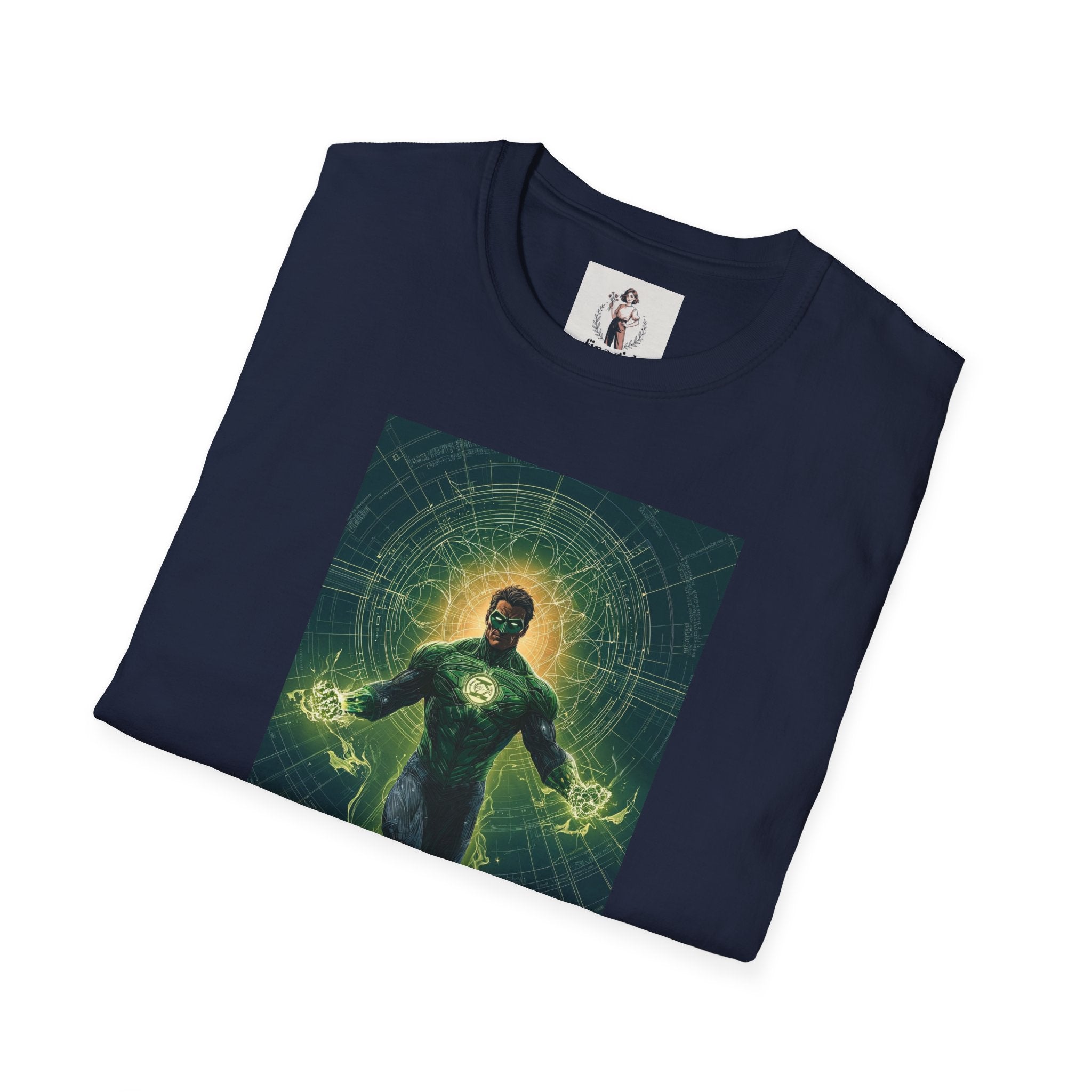 Green Lantern Superhero Marvel Unisex Softstyle T-Shirt, Comic Book Tee, Graphic Novel Shirt, Geeky Clothing, Cosplay Costume Top