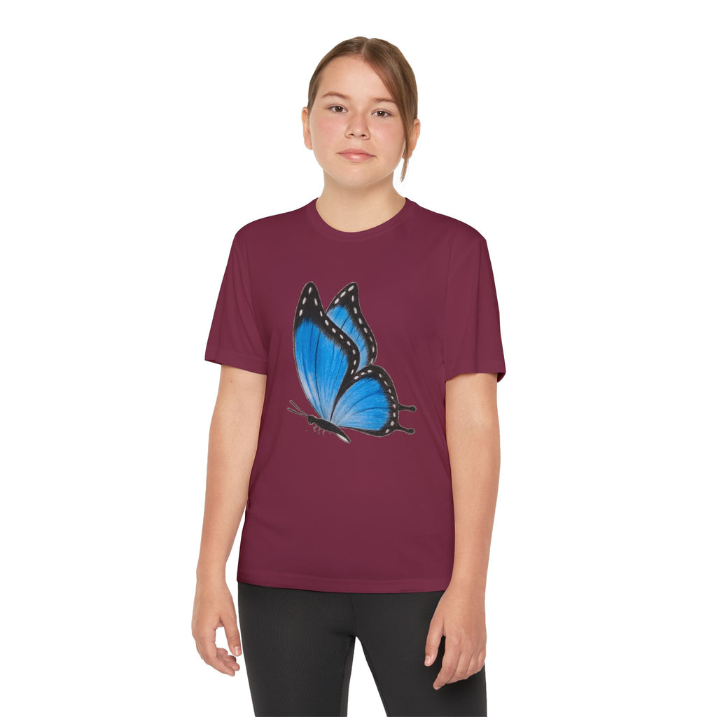 Butterffy Youth T-Shirt Sports Graphic Tee, Cool Athletic Shirt for Kids, Perfect for Sports Events, Team Spirit