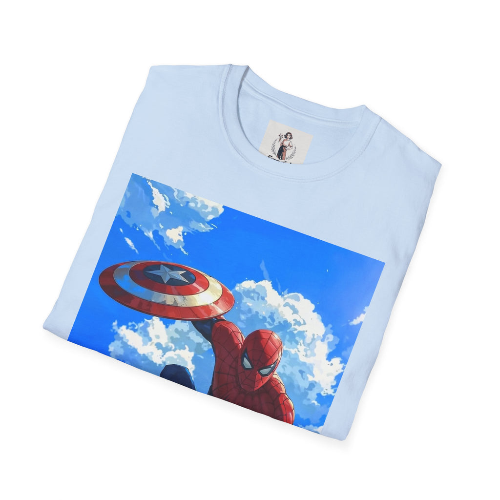Spiderman Superhero Marvel Unisex Softstyle T-Shirt, Comic Book Tee, Geeky Clothing, Cosplay Costume Top