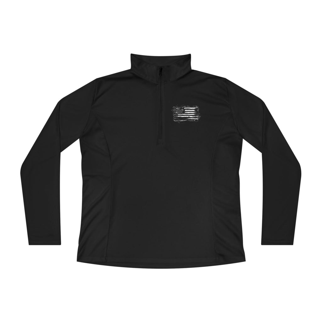 Ladies Quarter-Zip Pullover with Motivational Running Design, Athletic Apparel, Activewear, Sportswear, Fitness Gift, Running Top