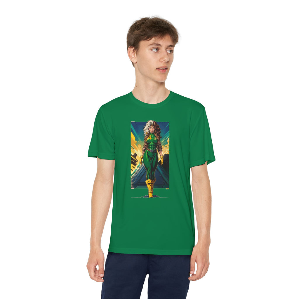 Superhero Youth T-Shirt Sports Graphic Tee, Cool Athletic Shirt for Kids