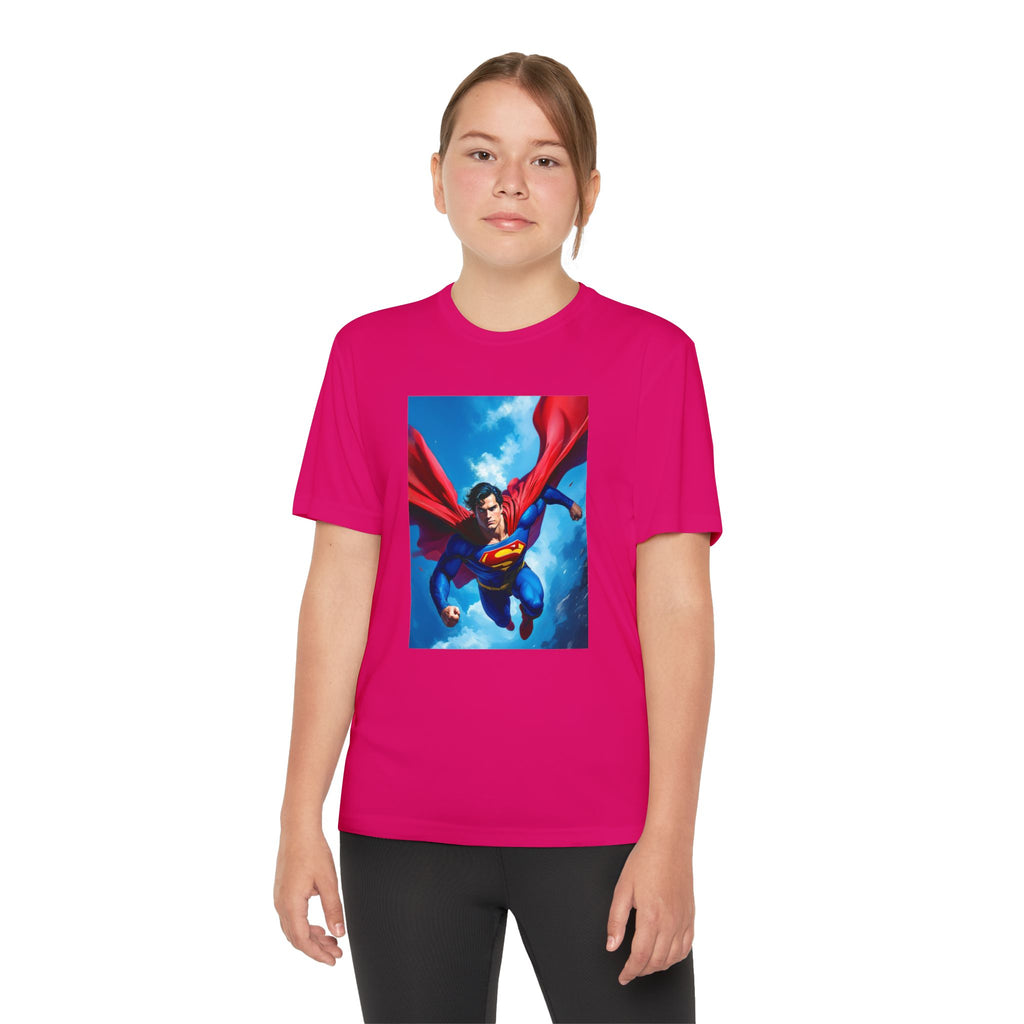 Superman Superhero Marvel T-Shirt, Youth Competitor Tee,  Kids Comic Book Hero Top, Children's Graphic Tee, Youth Super Power T-Shirt