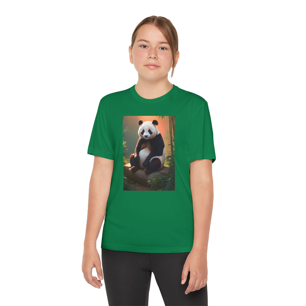 Panda Youth Tee Shirt, Kids Animal Graphic Top, Cute Black and White Tee, Children's Zoo Theme Shirt, Bamboo Bear Shirt, Kid's Nature Gift