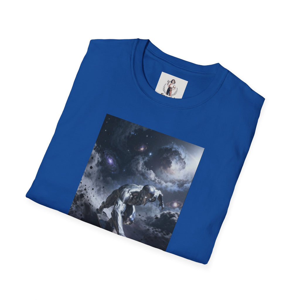 Silver Surfer Superhero Marvel Unisex Softstyle T-Shirt, Comic Book Tee, Geeky Clothing, Cosplay Costume Top