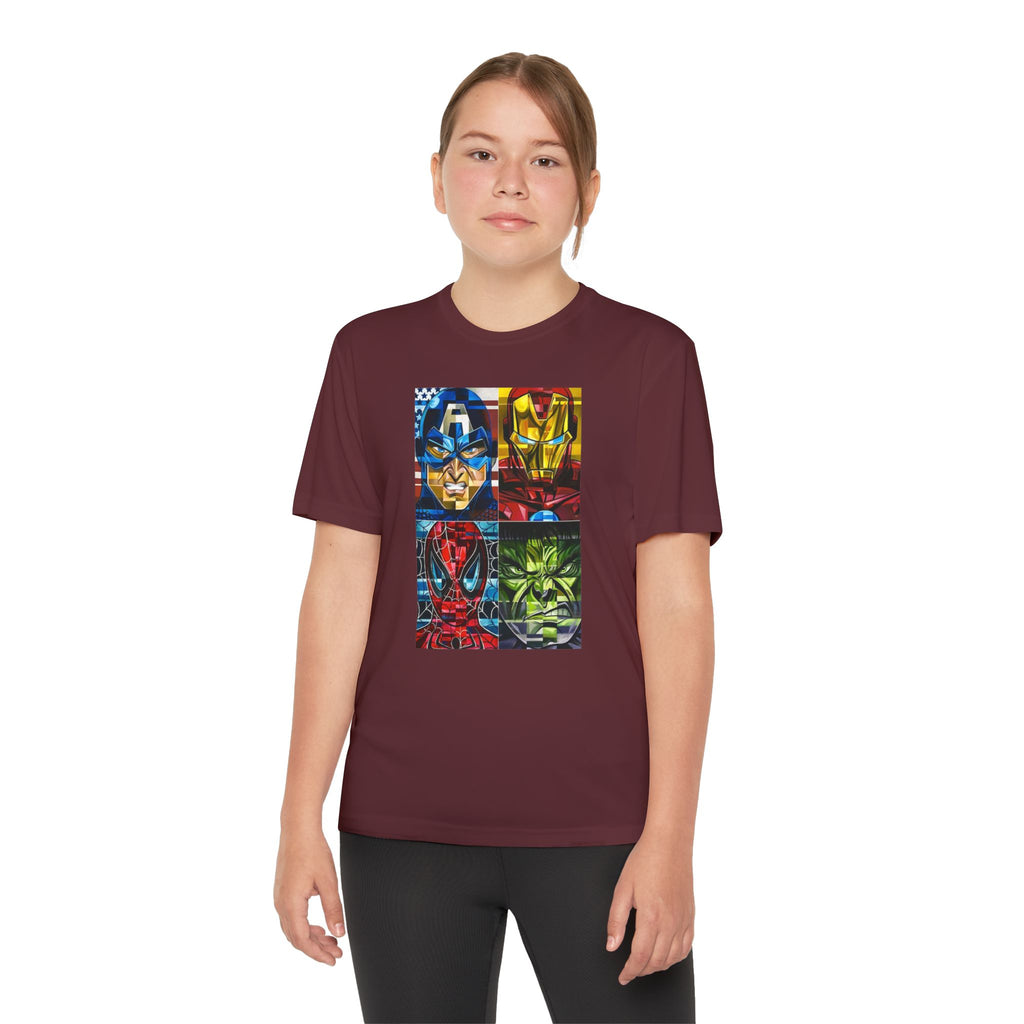 Advengers Youth T-Shirt Sports Graphic Tee, Cool Athletic Shirt for Kids, Perfect for Sports Events, Team Spirit