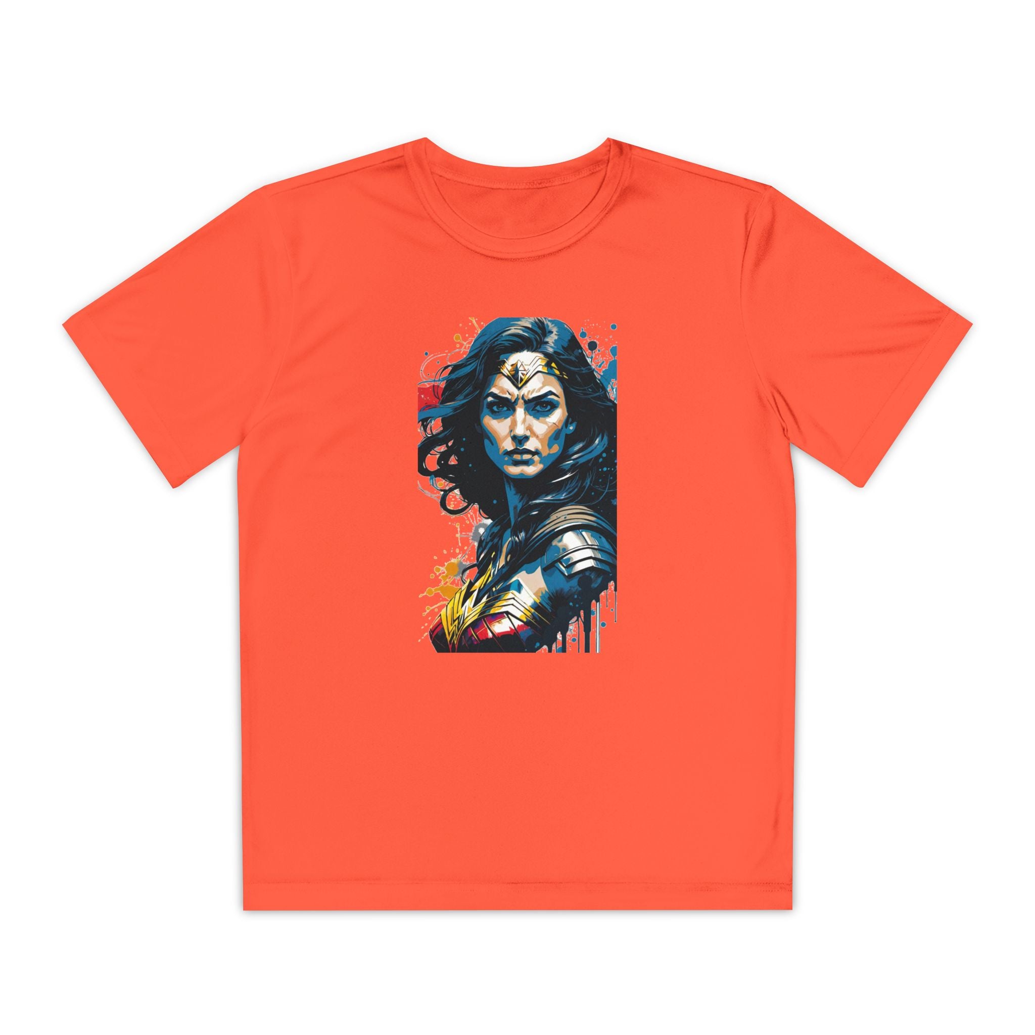 Superhero Youth T-Shirt Sports Graphic Tee, Cool Athletic Shirt for Kids