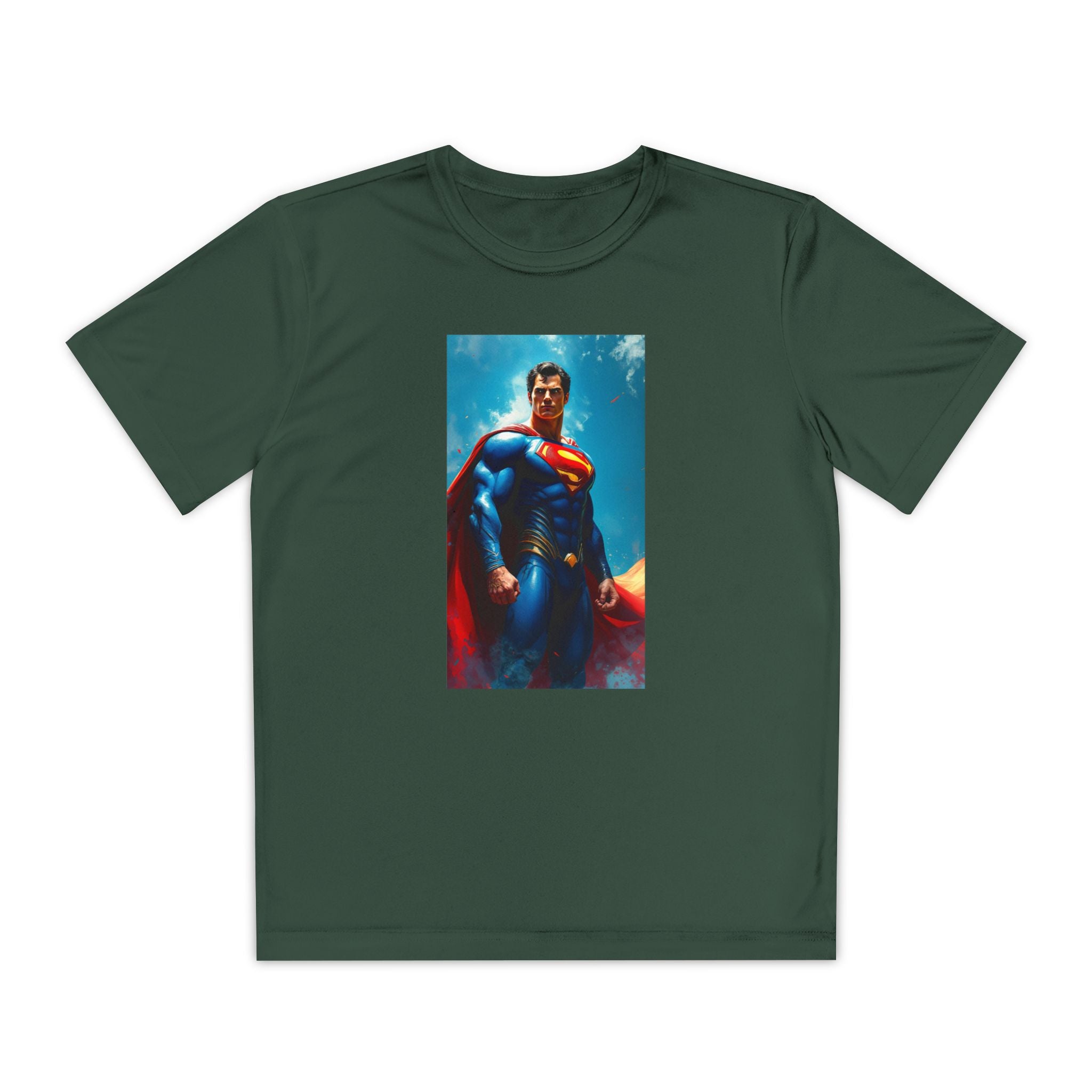 Superman Superhero Marvel T-Shirt, Youth Competitor Tee,  Kids Comic Book Hero Top, Children's Graphic Tee, Youth Super Power T-Shirt
