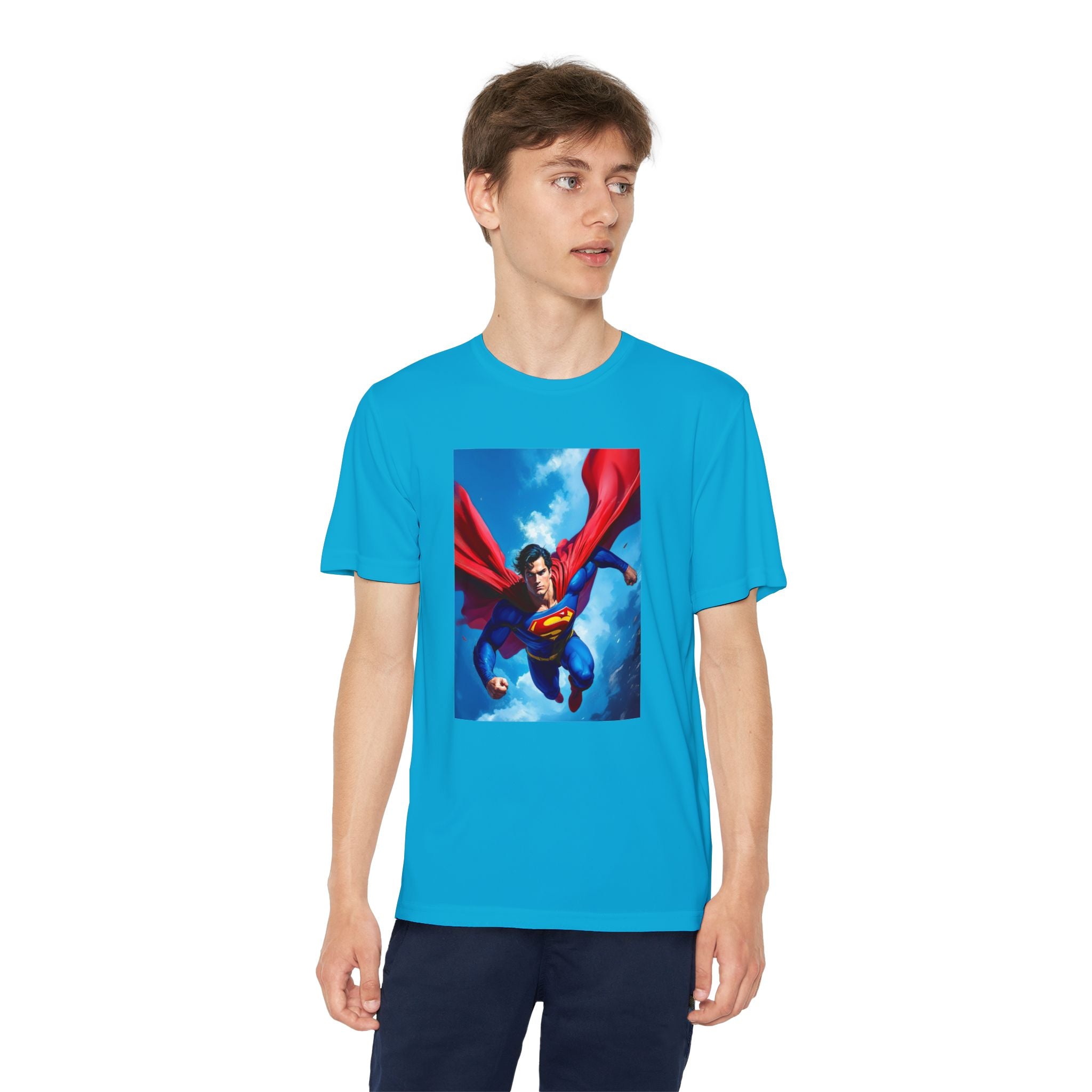 Superman Superhero Marvel T-Shirt, Youth Competitor Tee,  Kids Comic Book Hero Top, Children's Graphic Tee, Youth Super Power T-Shirt