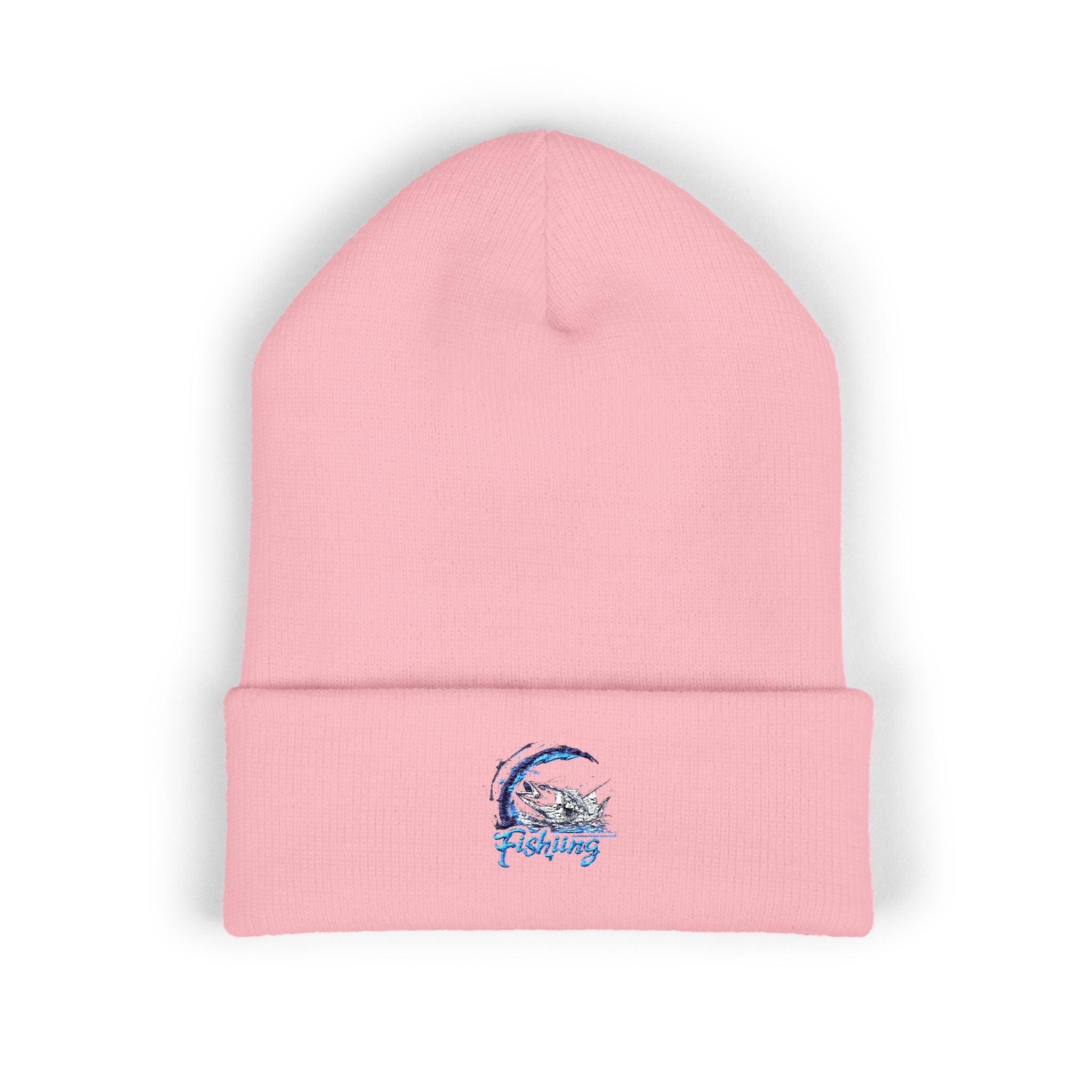 Beanie, Fishing Embroidered Hat for Outdoor Enthusiasts, Angler Gift, Fisherman Apparel, Winter Headwear, Knit Cap
