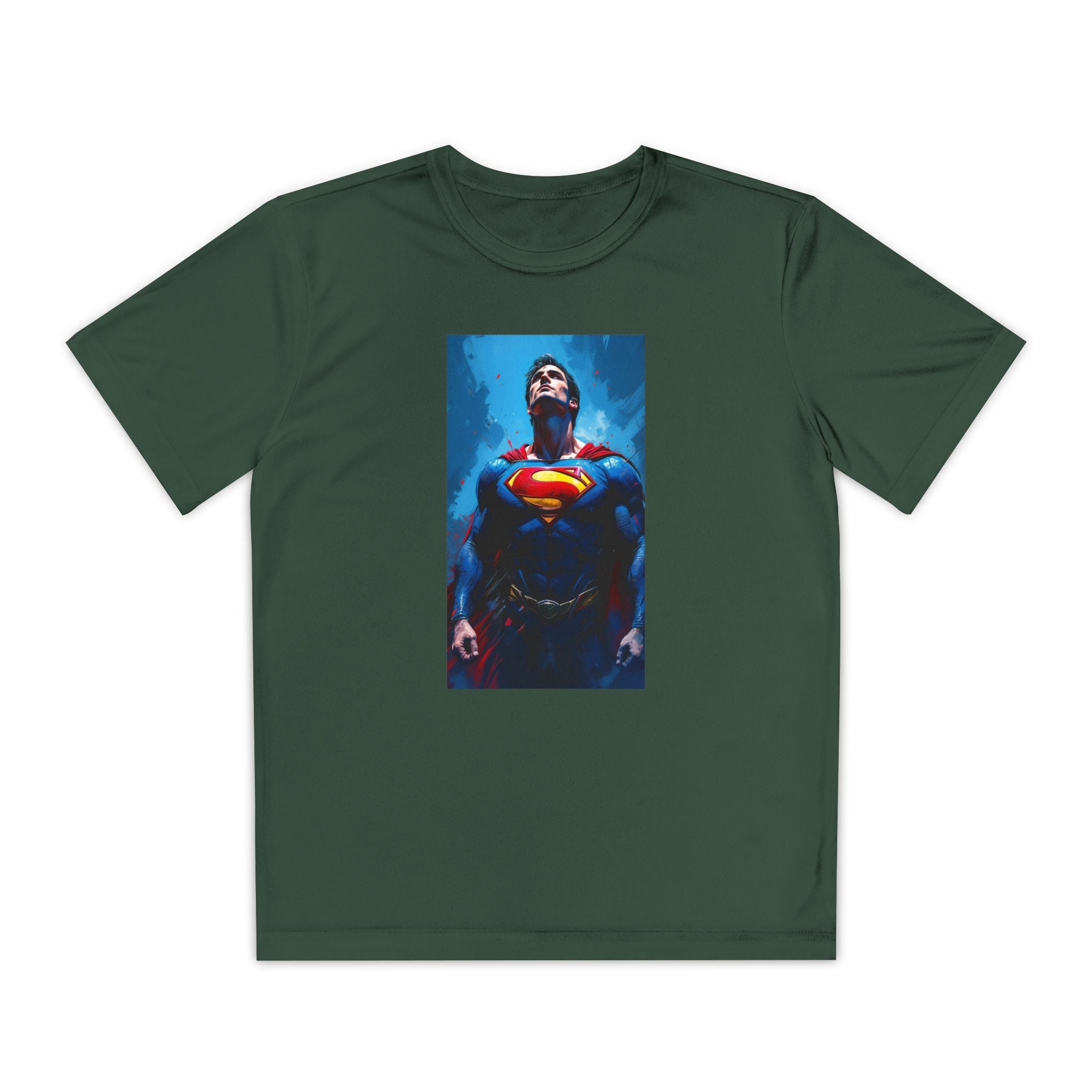 Superman Superhero Marvel T-Shirt, Youth Competitor Tee,  Kids Comic Book Hero Top, Children's Graphic Tee, Youth Super Power T-Shirt