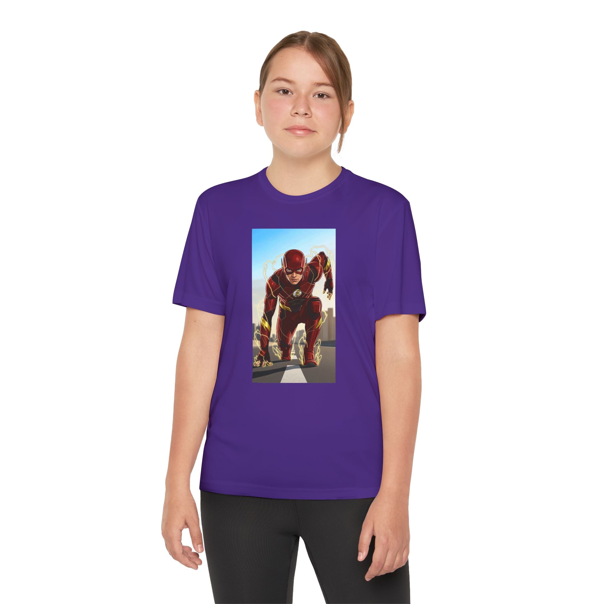 The Flash Superhero Marvel Youth T-Shirt, Kid's Superhero Tee, Children's Graphic Shirt, Comic Book Character Top, Kids Costume Apparel