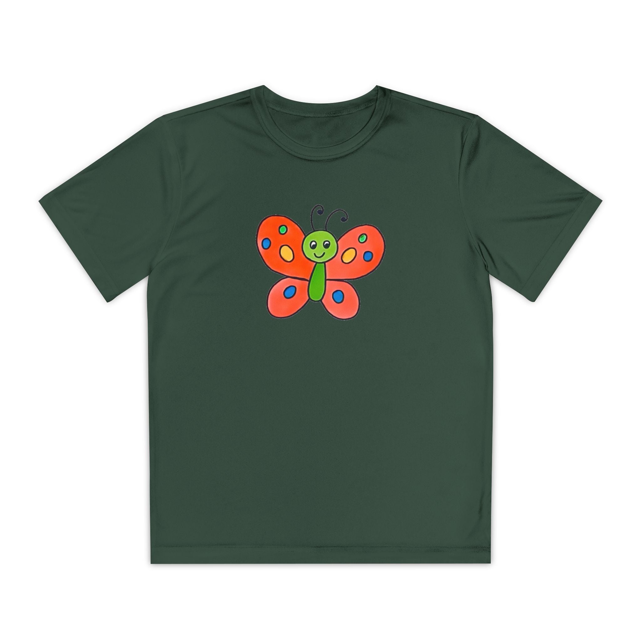Butterffy Youth T-Shirt Sports Graphic Tee, Cool Athletic Shirt for Kids, Perfect for Sports Events, Team Spirit