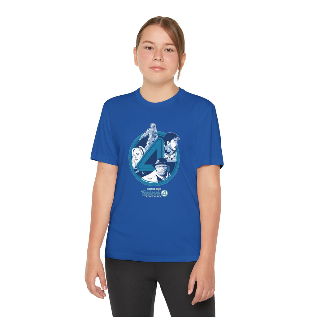 Fantastic 4 Youth T-Shirt Sports Graphic Tee, Cool Athletic Shirt for Kids, Perfect for Sports Events, Team Spirit