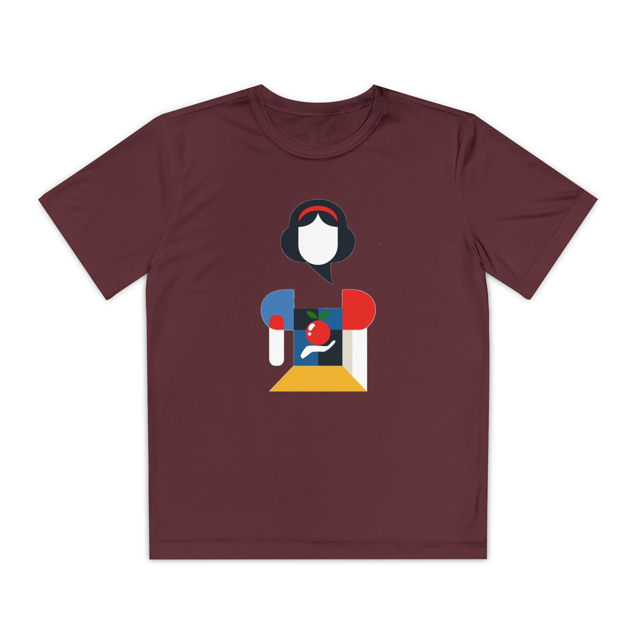 Snow White Youth T-Shirt Sports Graphic Tee, Cool Athletic Shirt for Kids, Perfect for Sports Events, Team Spirit