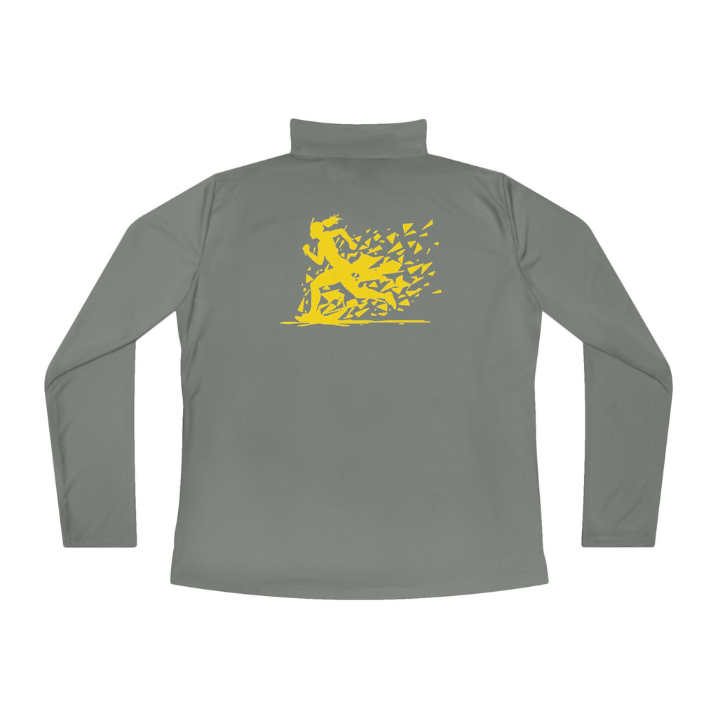 Ladies Quarter-Zip Pullover with Motivational Running Design, Athletic Apparel, Activewear, Sportswear, Fitness Gift, Running Top