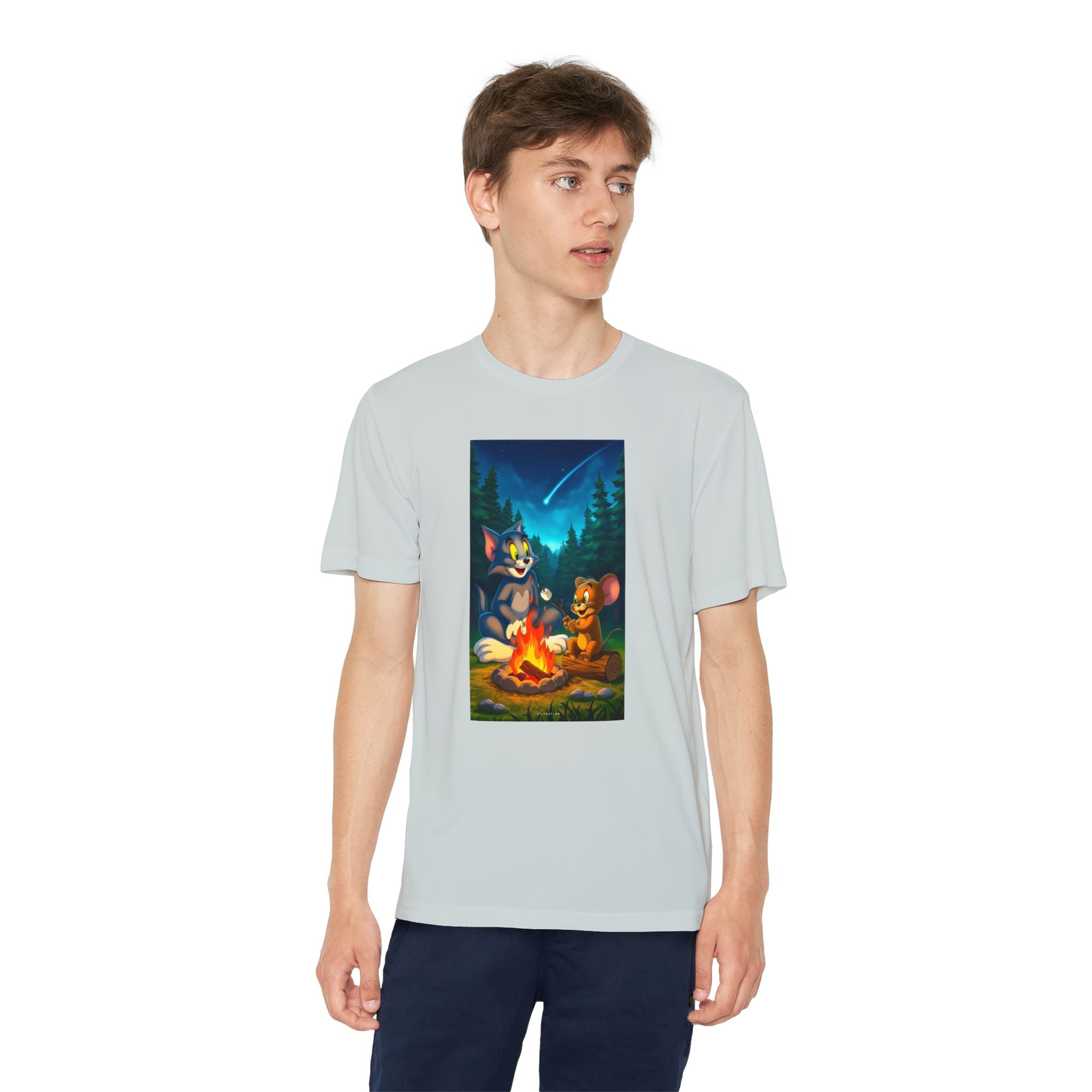 Youth Competitor Tee with Tom And Jerry design, Cartoon Graphic Kid's T-Shirt, Kids Tee, Children's Clothing, Funny Tee for Boys and Girls