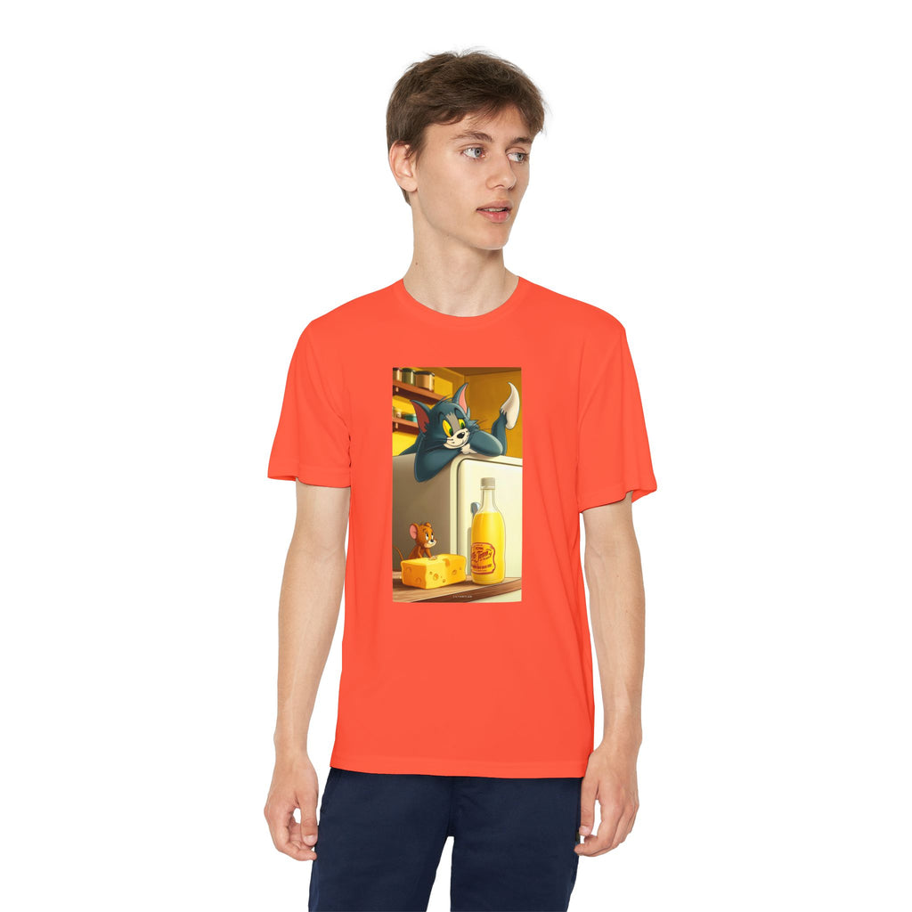 Youth Competitor Tee with Tom And Jerry design, Cartoon Graphic Kid's T-Shirt, Kids Tee, Children's Clothing, Funny Tee for Boys and Girls