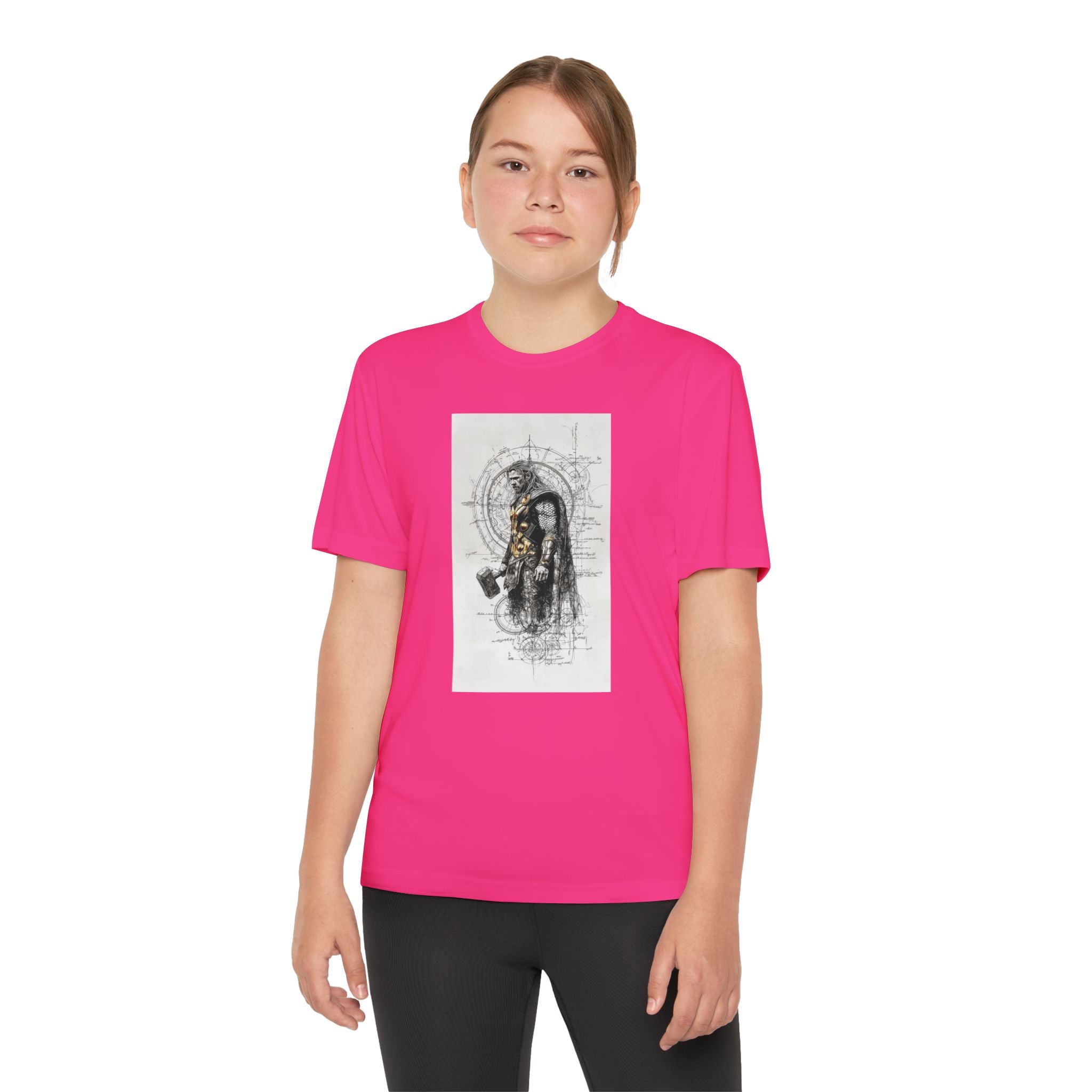 Superhero Youth T-Shirt Sports Graphic Tee, Cool Athletic Shirt for Kids