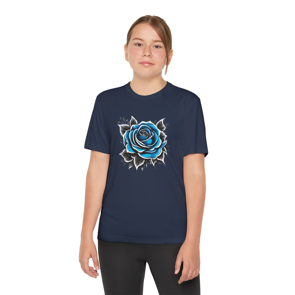Flower Youth T-Shirt Sports Graphic Tee, Cool Athletic Shirt for Kids