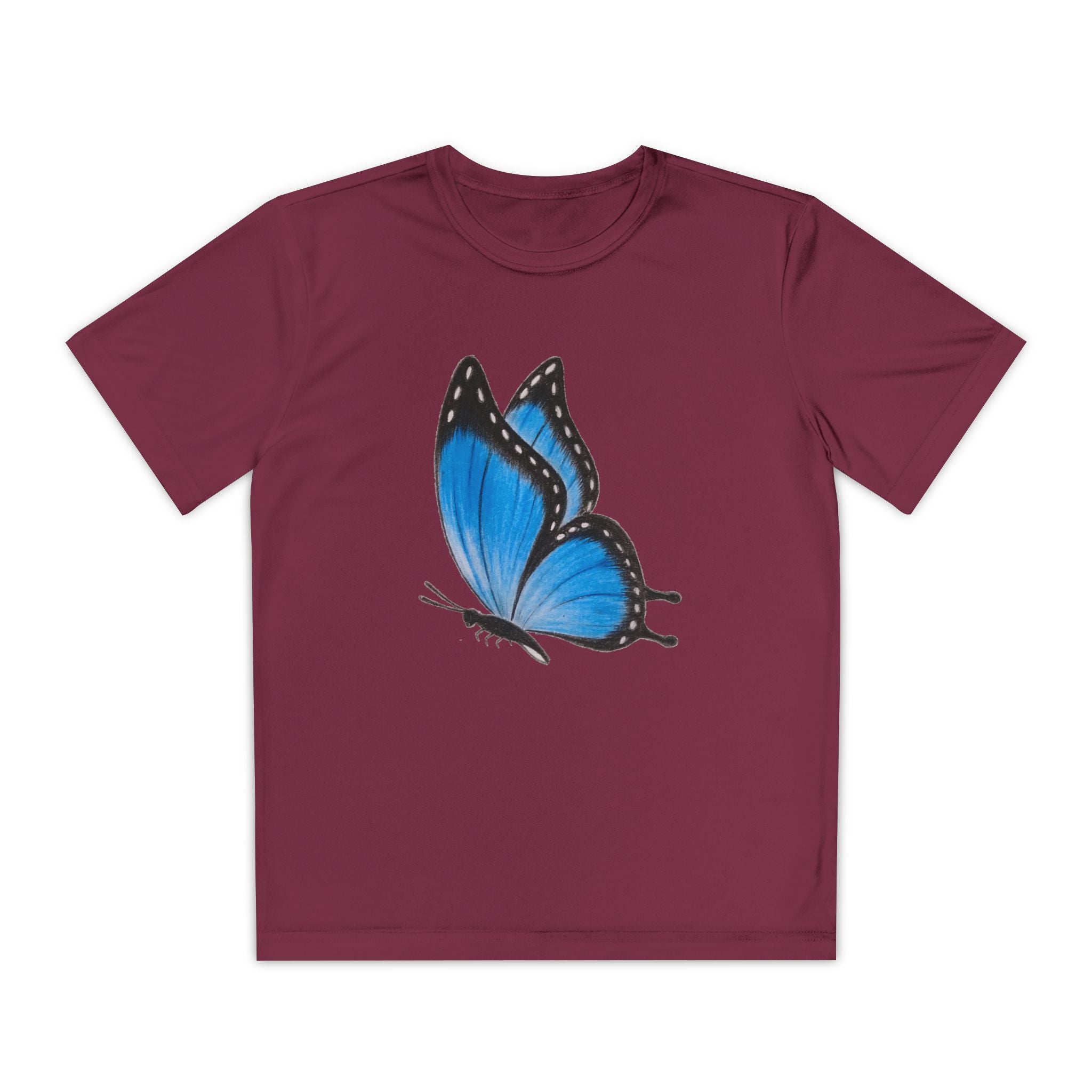Butterffy Youth T-Shirt Sports Graphic Tee, Cool Athletic Shirt for Kids, Perfect for Sports Events, Team Spirit