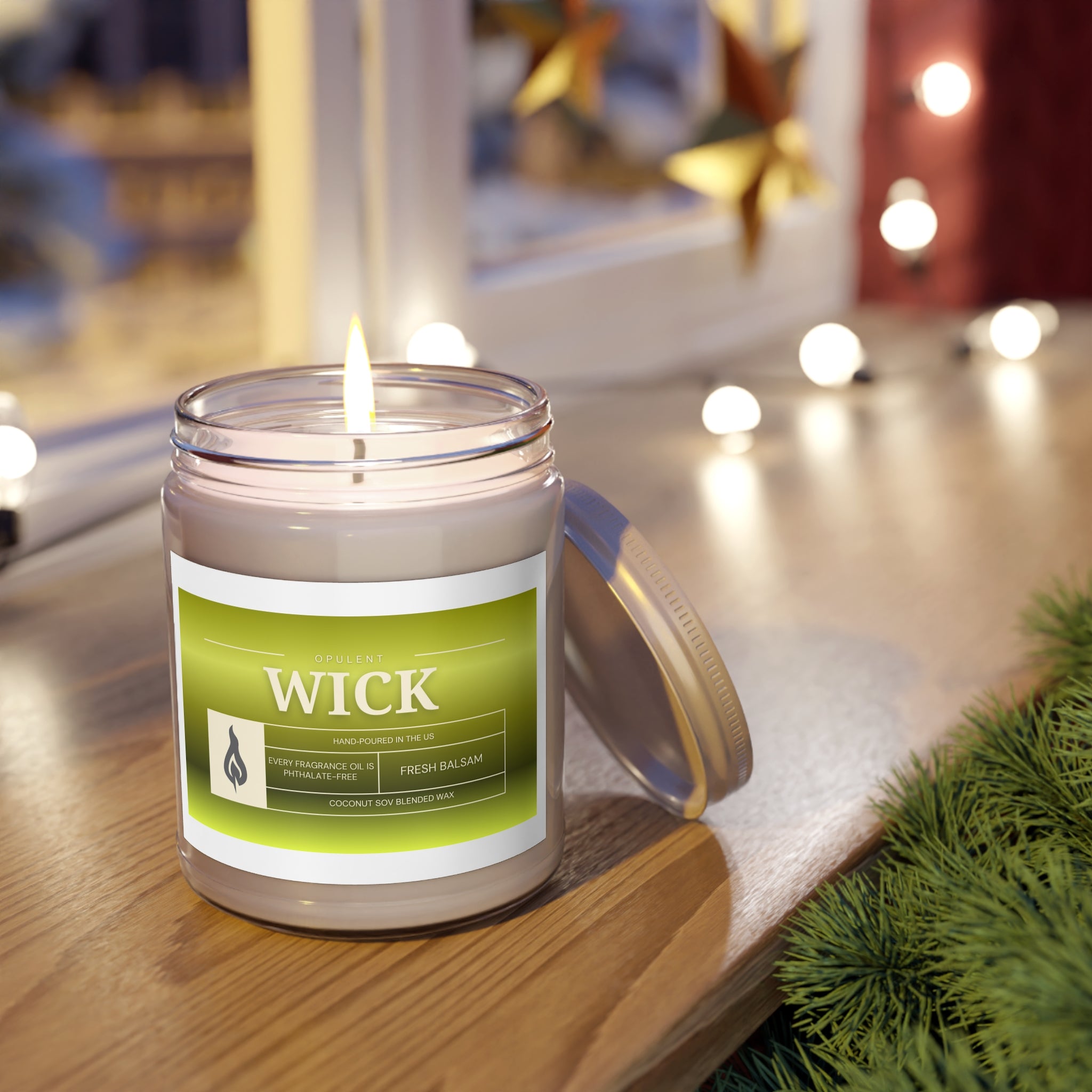Soy Candles, OPULENT Wick, Hand-poured in the US, White Lid, 9oz, Aromatherapy, Relaxation, Home Decor, Gift, Scented Candles