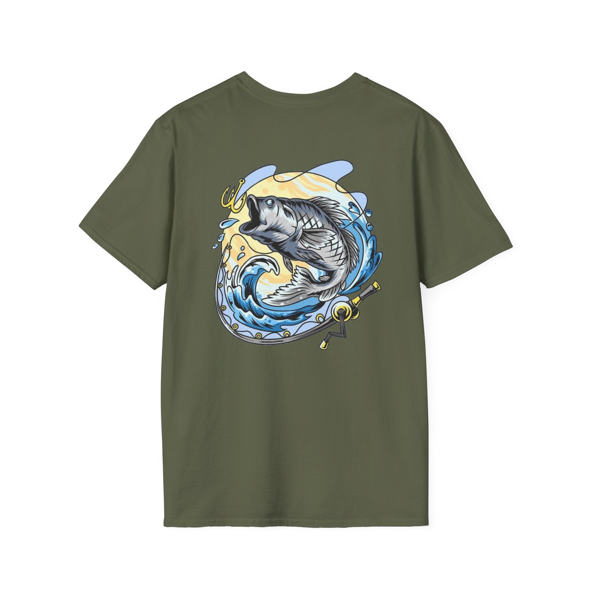 Patriotic Fishing Tshirt, American Flag Tee, 4th of July Shirt, USA Independence Day Top, Patriotic Graphic Tee, Unisex Patriotic
