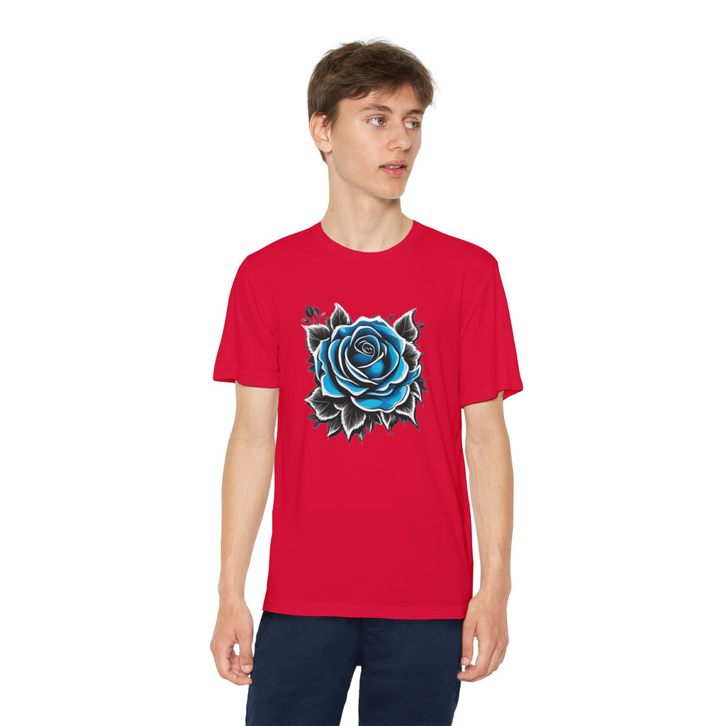 Flower Youth T-Shirt Sports Graphic Tee, Cool Athletic Shirt for Kids