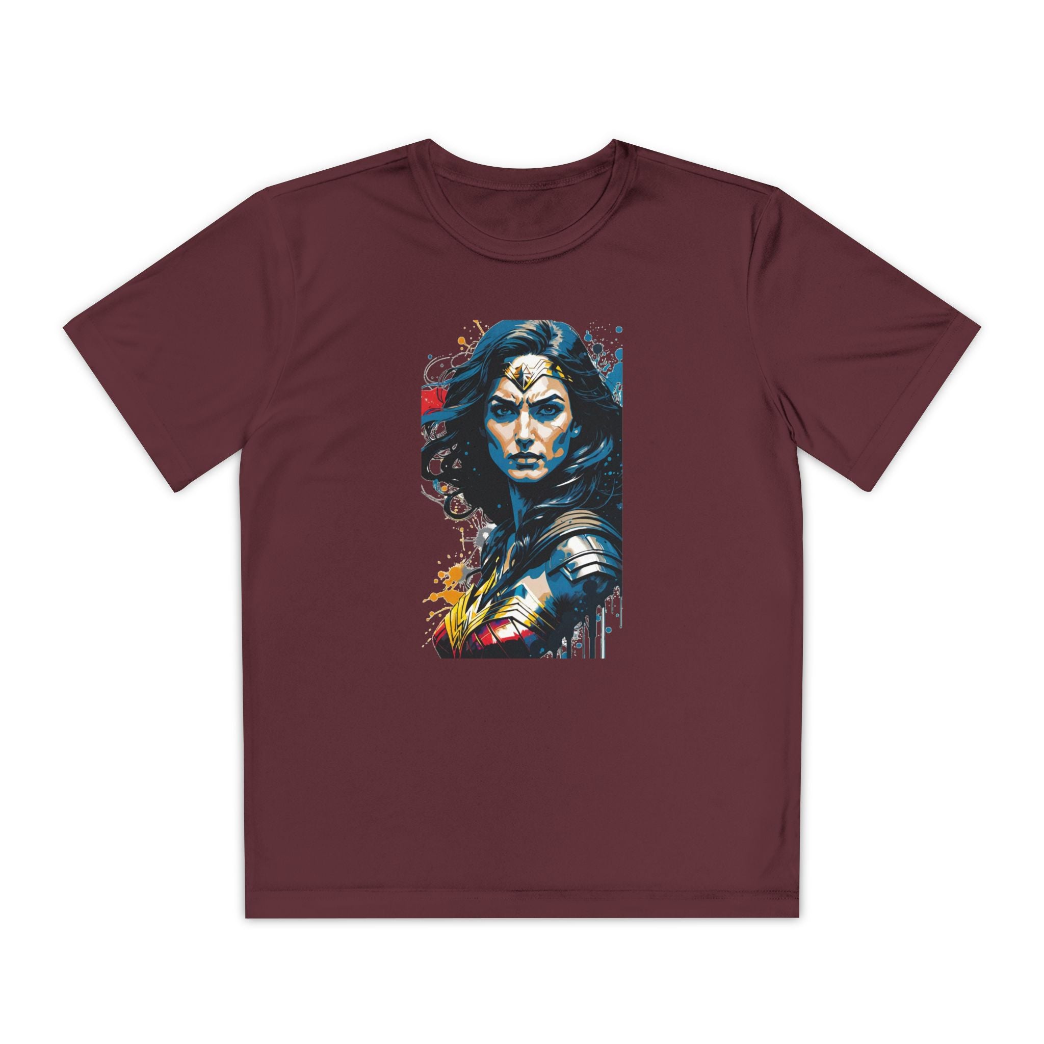 Superhero Youth T-Shirt Sports Graphic Tee, Cool Athletic Shirt for Kids