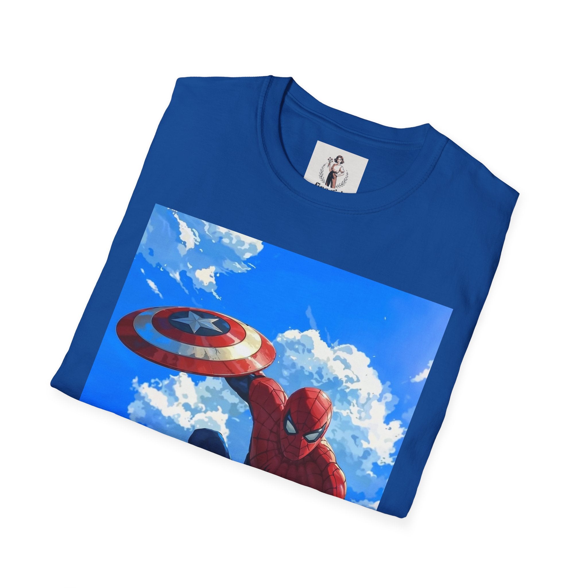 Spiderman Superhero Marvel Unisex Softstyle T-Shirt, Comic Book Tee, Geeky Clothing, Cosplay Costume Top