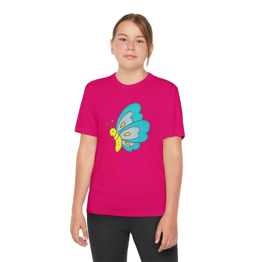Butterffy Youth T-Shirt Sports Graphic Tee, Cool Athletic Shirt for Kids, Perfect for Sports Events, Team Spirit