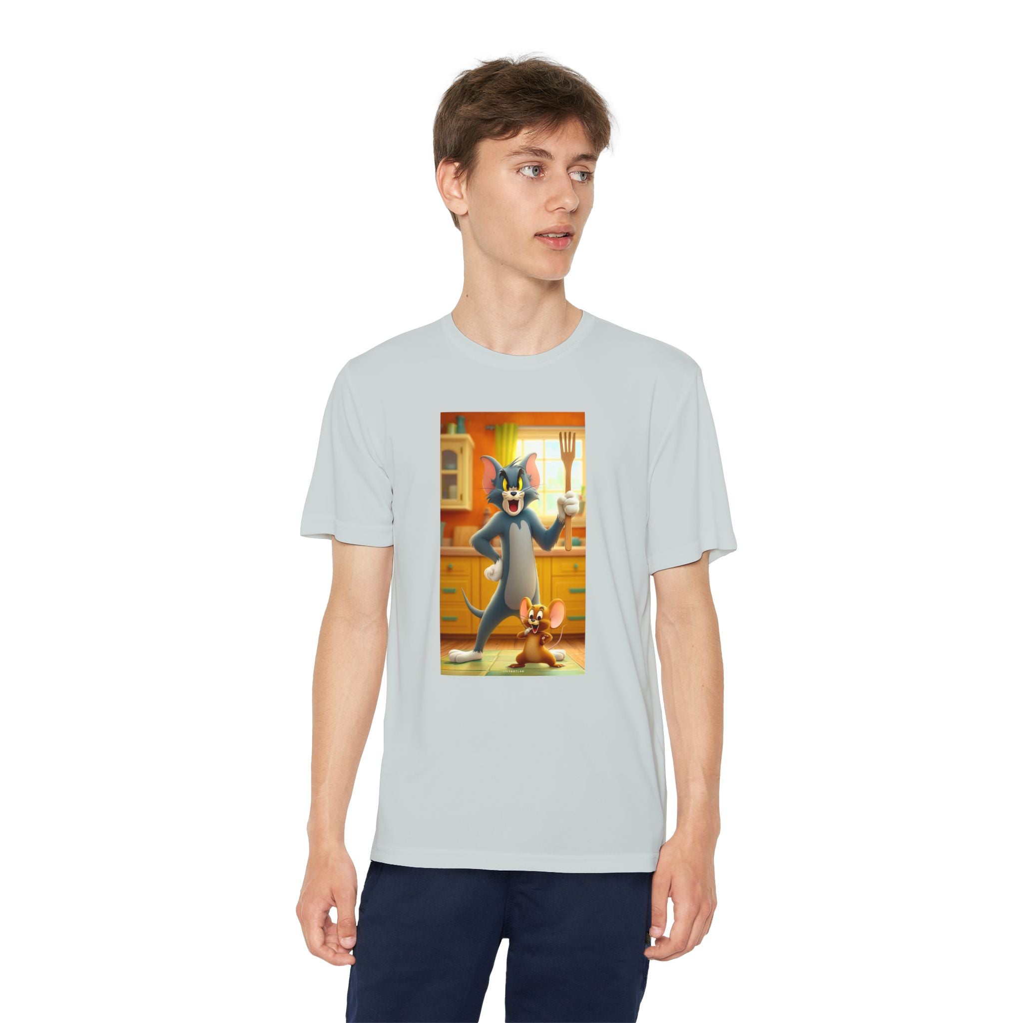 Youth Competitor Tee with Tom And Jerry design, Cartoon Graphic Kid's T-Shirt, Kids Tee, Children's Clothing, Funny Tee for Boys and Girls