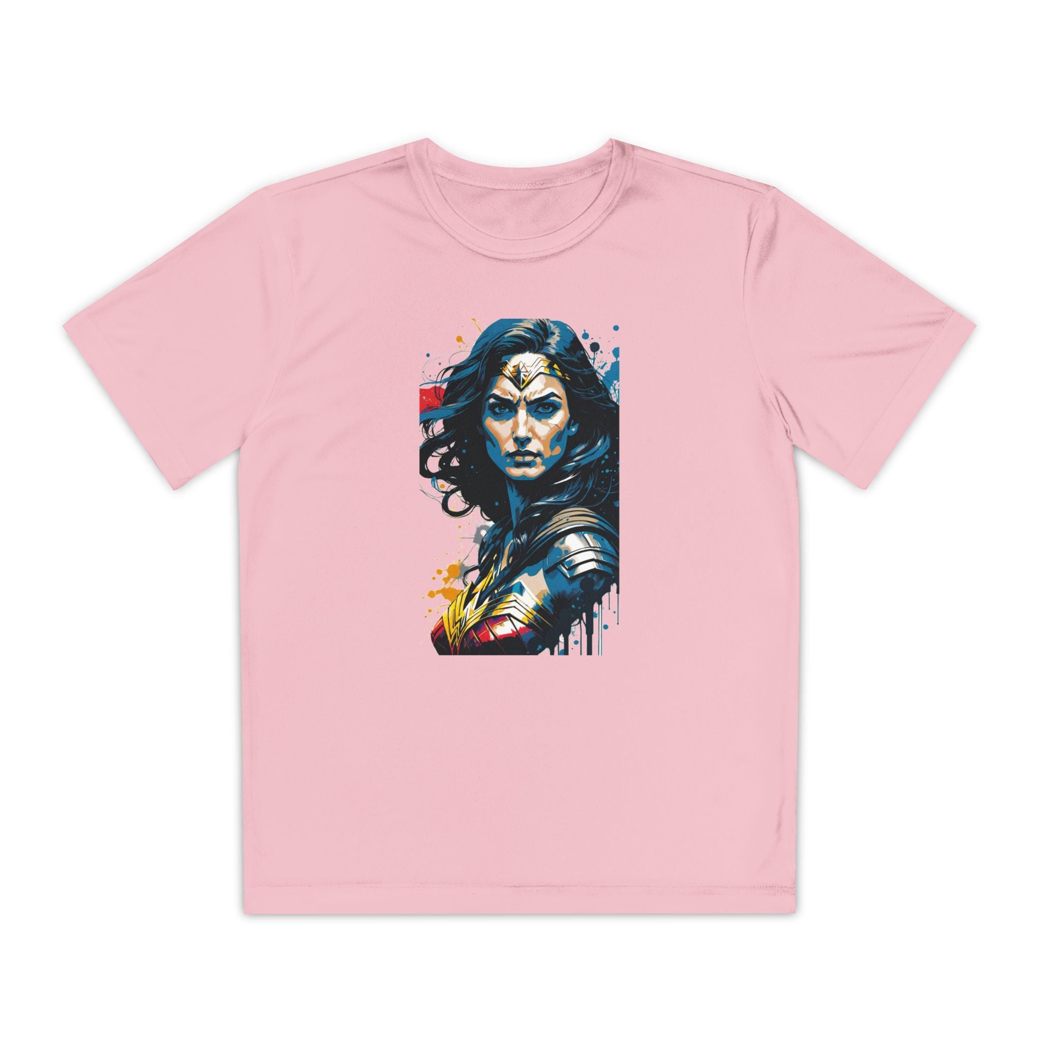 Superhero Youth T-Shirt Sports Graphic Tee, Cool Athletic Shirt for Kids