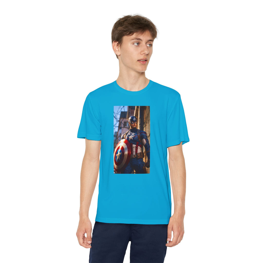 Captain America Superhero Marvel Patriotic, Kids Graphic T-Shirt, Boys Hero Top, Girls Comic Book Clothing, Birthday