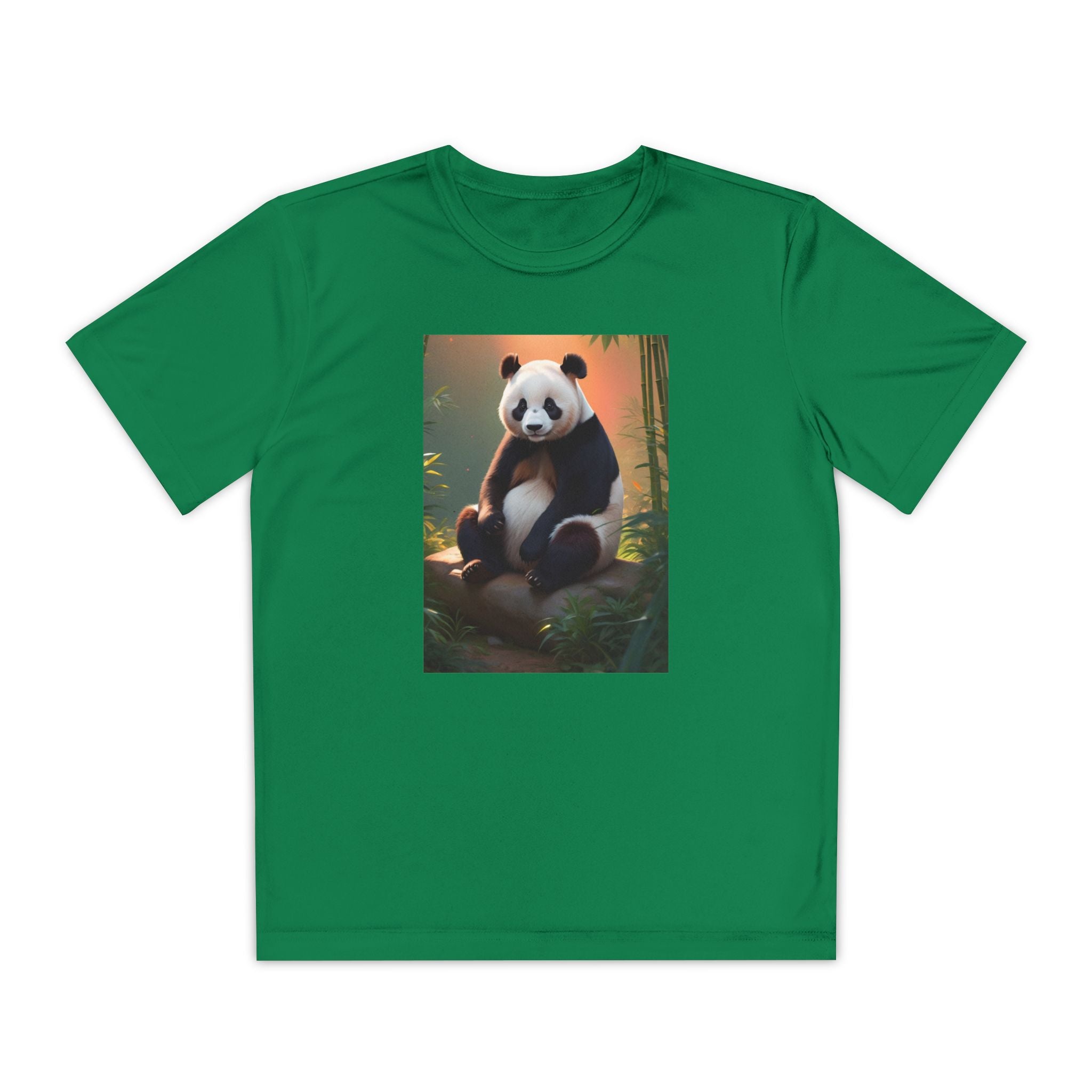 Panda Youth Tee Shirt, Kids Animal Graphic Top, Cute Black and White Tee, Children's Zoo Theme Shirt, Bamboo Bear Shirt, Kid's Nature Gift